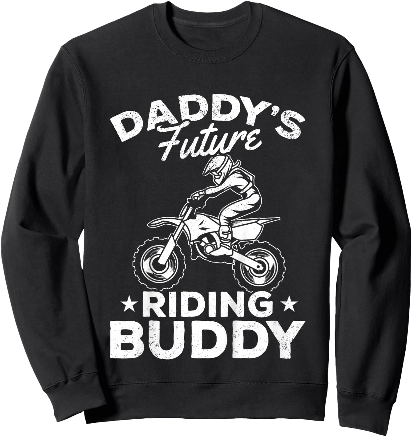 Daddy's Future Riding Buddy Motocross Kids Dirt Bike Boy Sweatshirt - Sweatshirt | Black