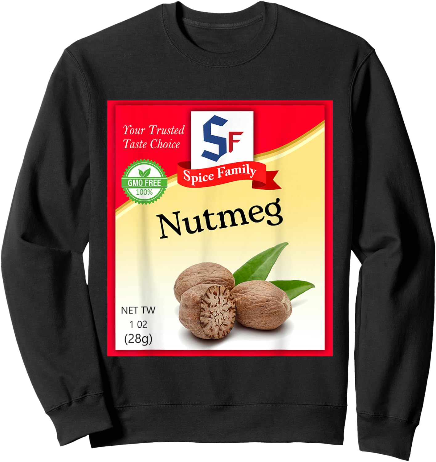 Nutmeg Spice Condiment Costume Holiday Spice Group Costumes Sweatshirt - Sweatshirt | Black