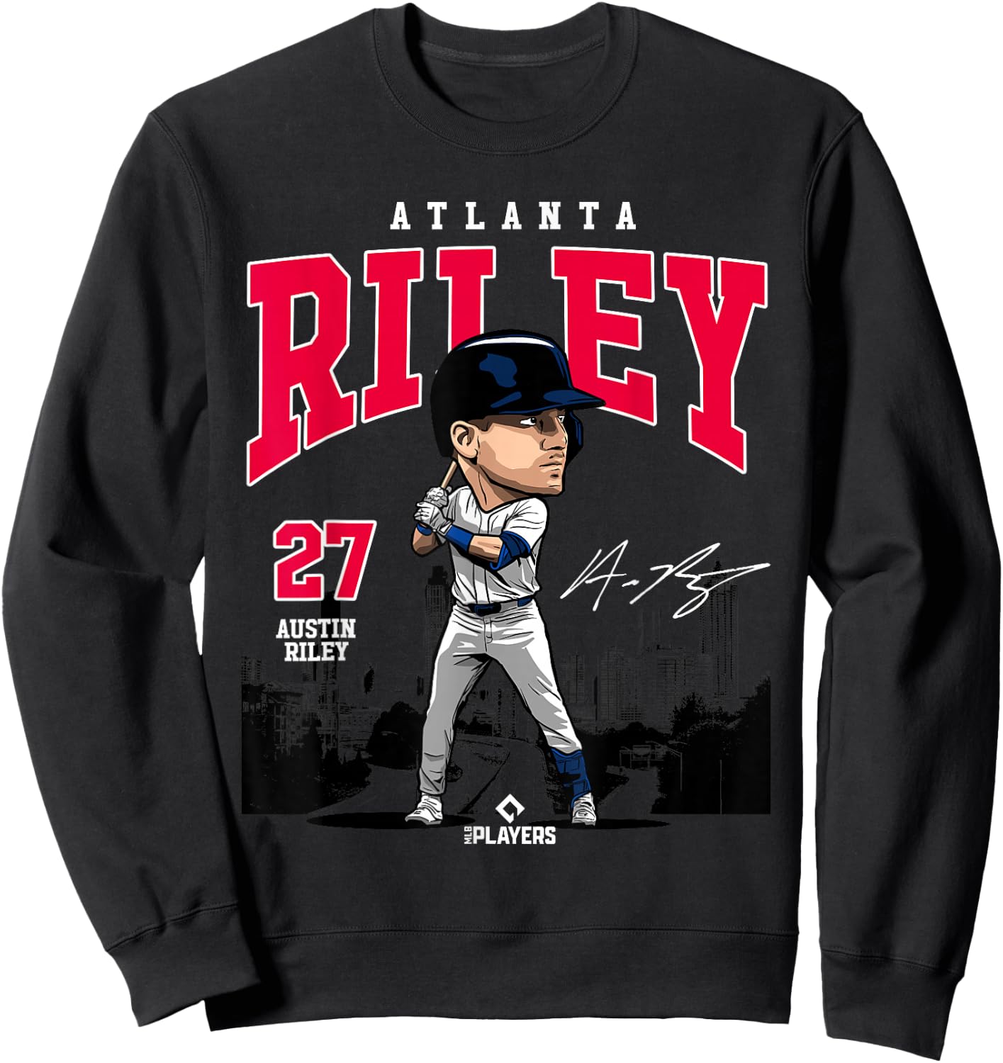 Austin Riley | Atlanta Baseball MLB Players | MLBRIL4048 Sweatshirt - Sweatshirt | Black