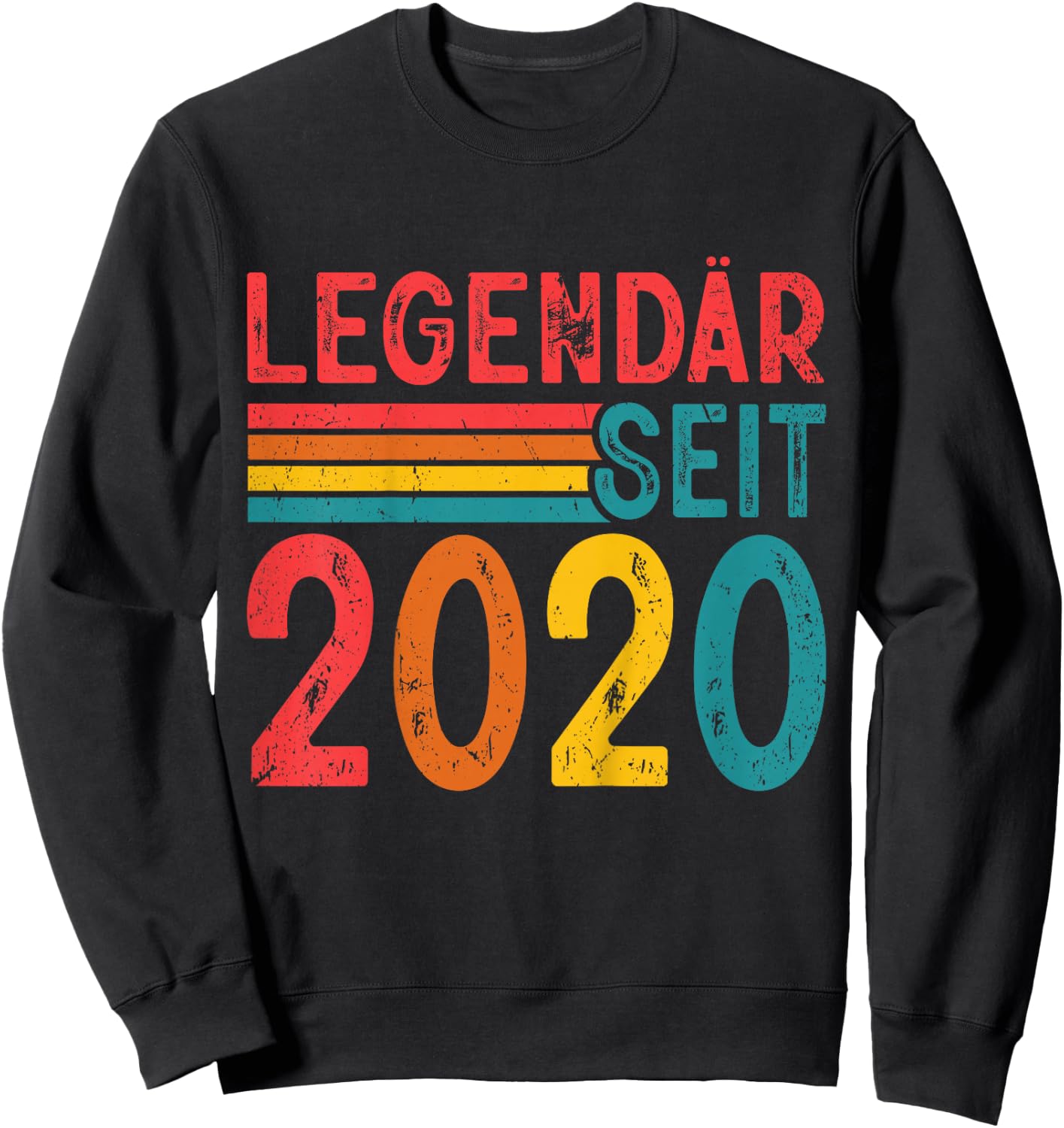 Kinder Legendär Seit 2020 Retro Jungs Mädchen 6. Geburtstagsshirt Sweatshirt - Sweatshirt | Black