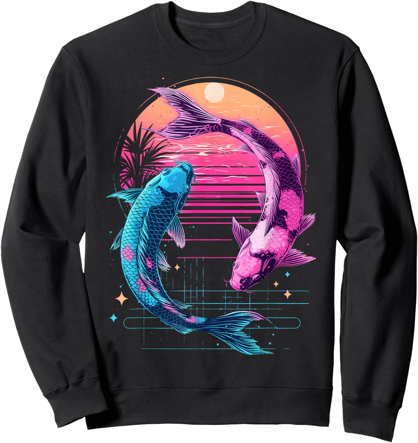 Koi Japonais Aesthtetic Japon Sweatshirt - Sweatshirt | Black