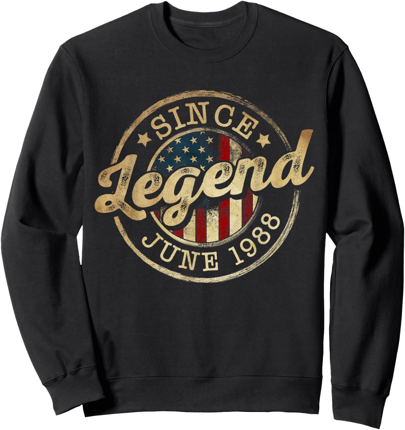 Legend Since June 1988 Vintage 38th Birthday Classic Sweatshirt - Sweatshirt | Black