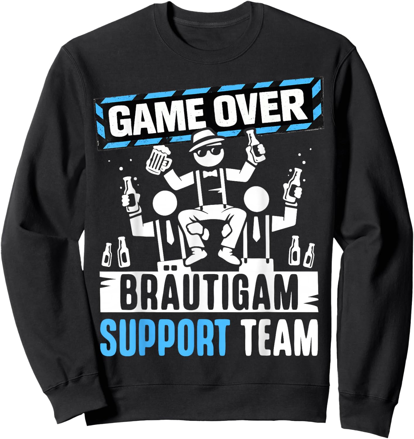 Junggesellenabschied JGA Männer Team Bräutigam JGA Sweatshirt - Sweatshirt | Black