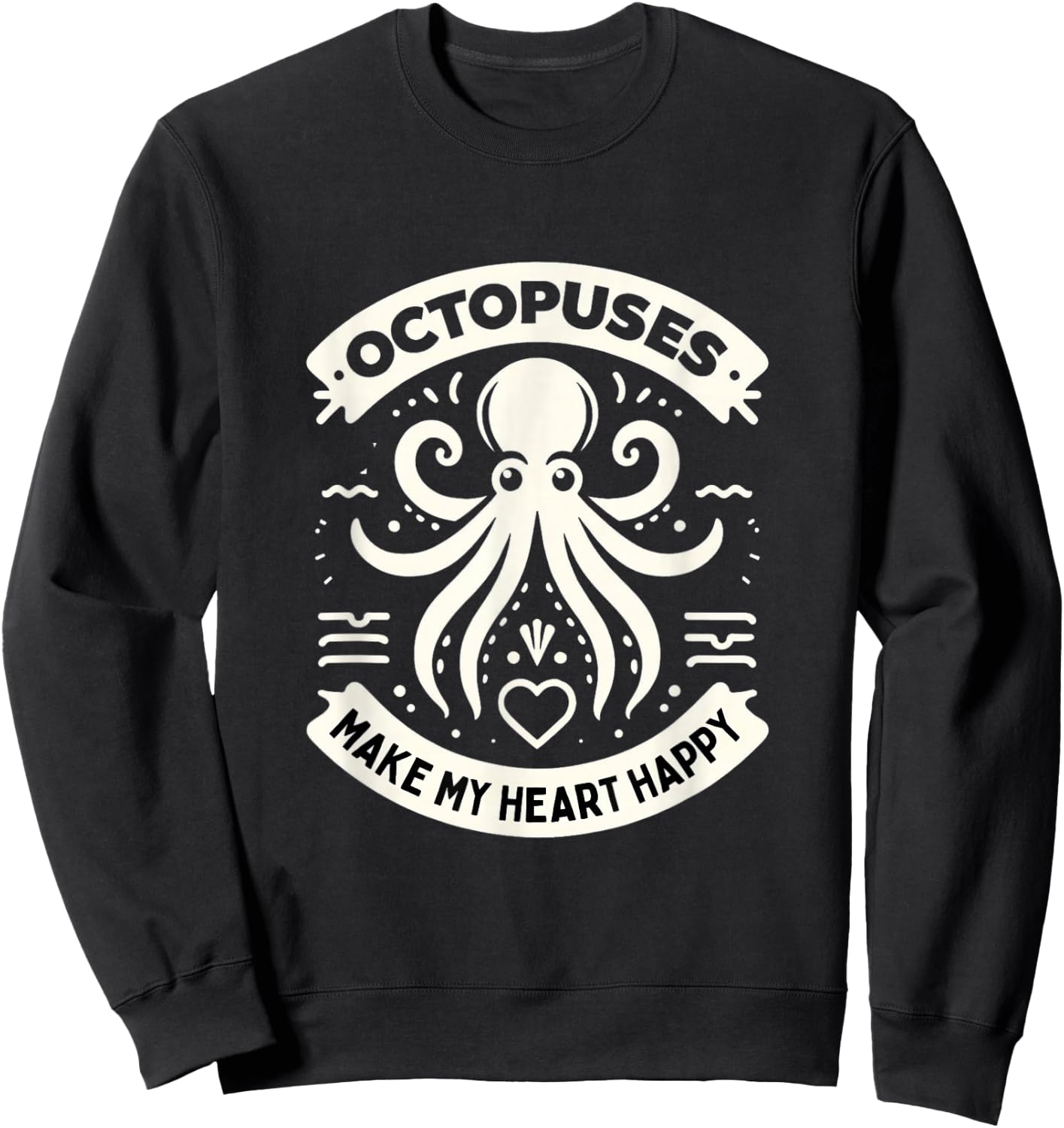 Funny Octopus Shirt Octopuses Octopi Cephalopod Kraken Sweatshirt - Sweatshirt | Black
