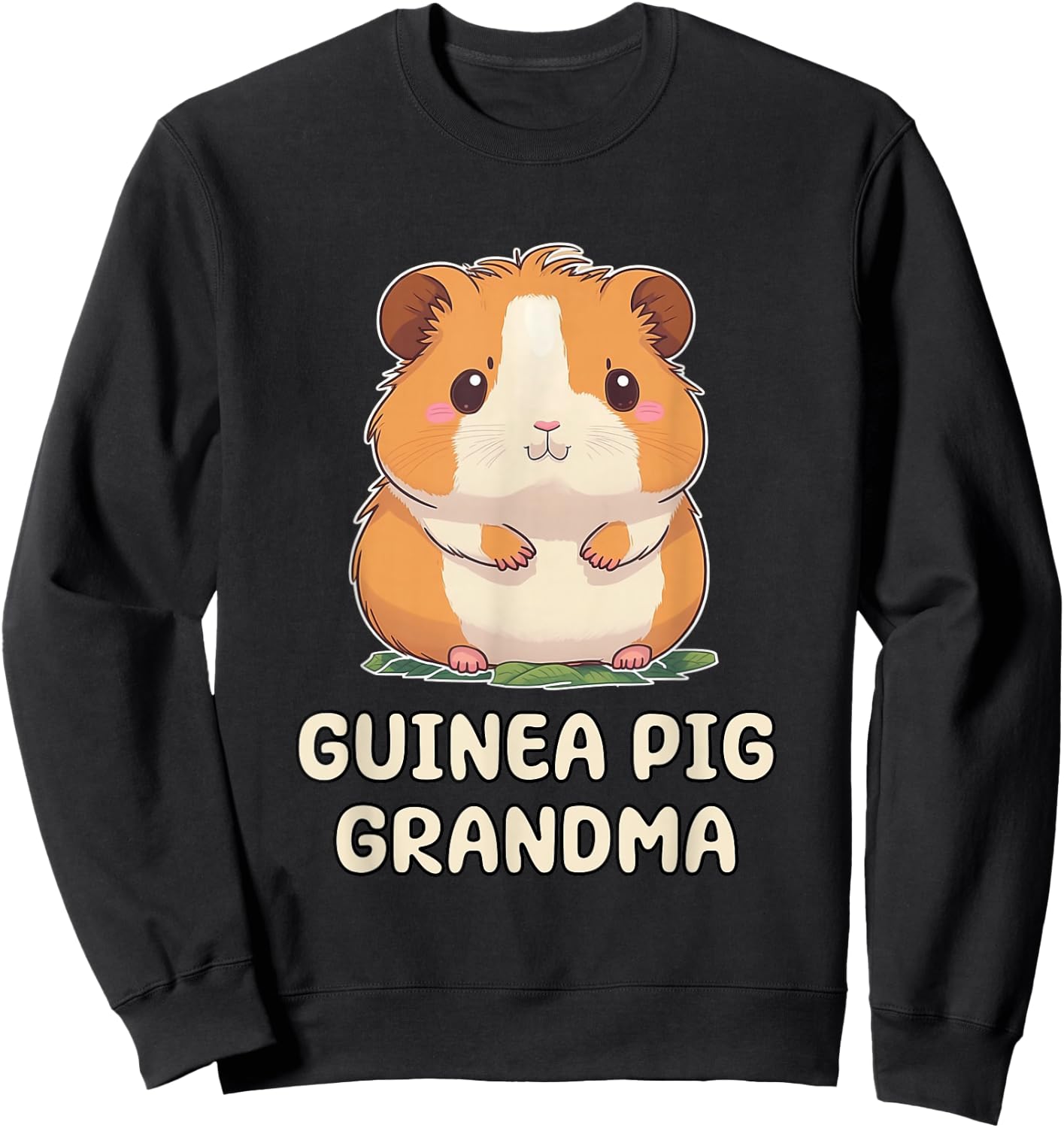 Funny, Cute Guinea Pig Grandma Grandmother Nana Sweatshirt - Sweatshirt | Black