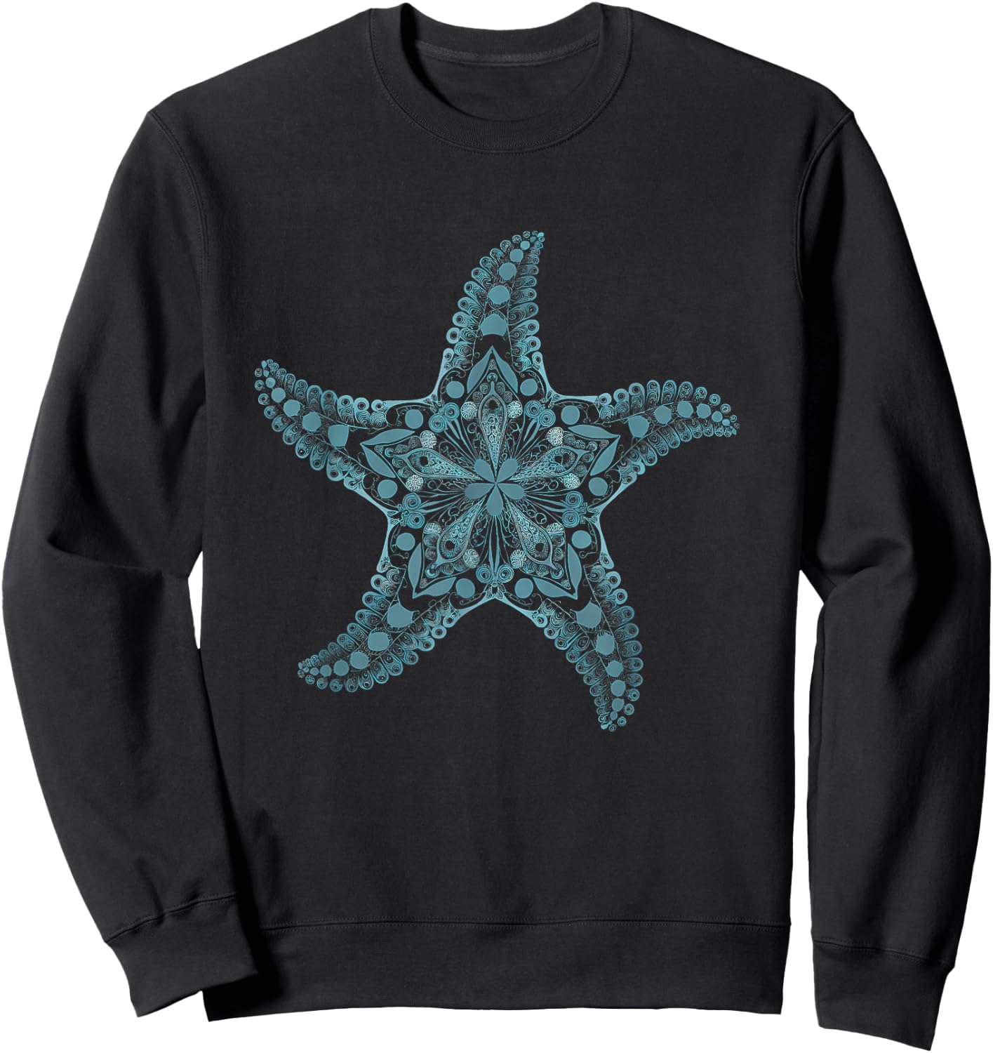 Mandala Starfish Sea Star Sweatshirt - Sweatshirt | Black
