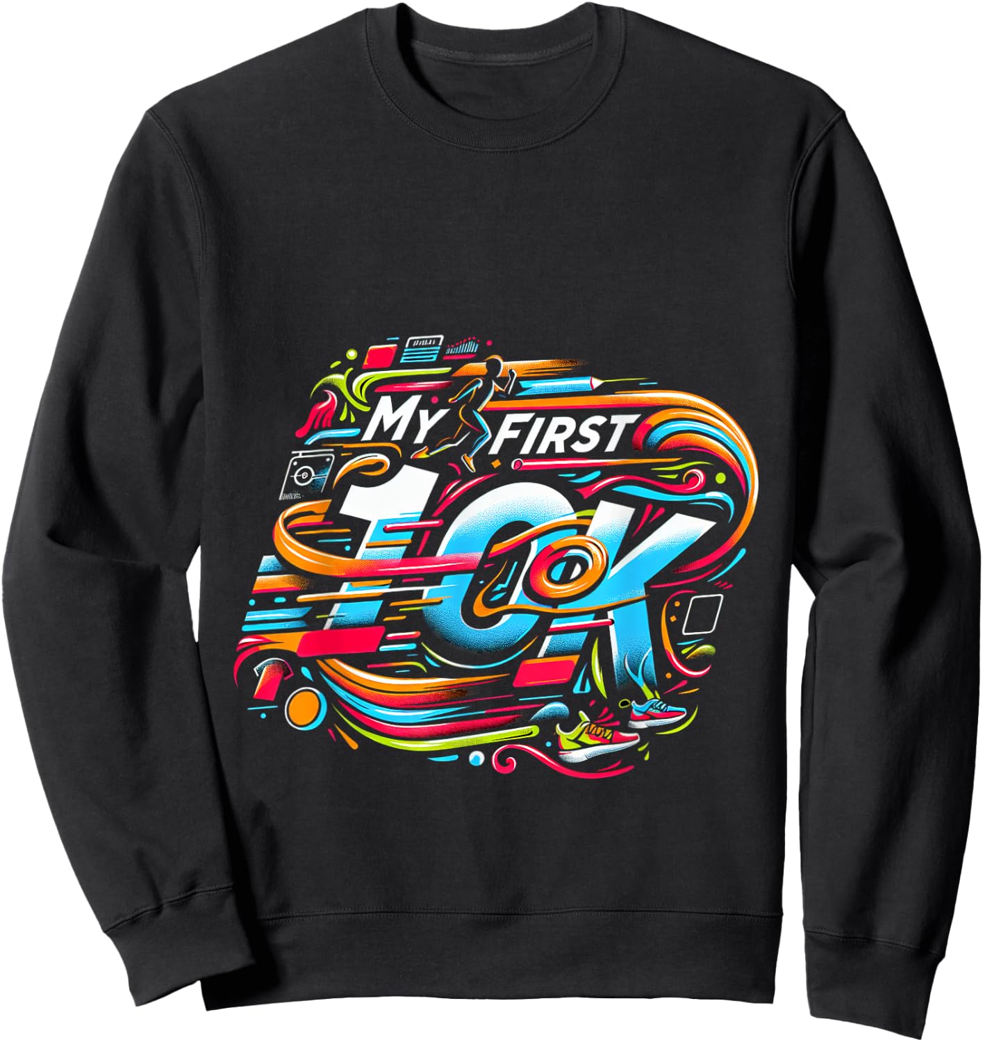 My First 10K Beginner Achievement Marathon Sweatshirt - Sweatshirt | Black