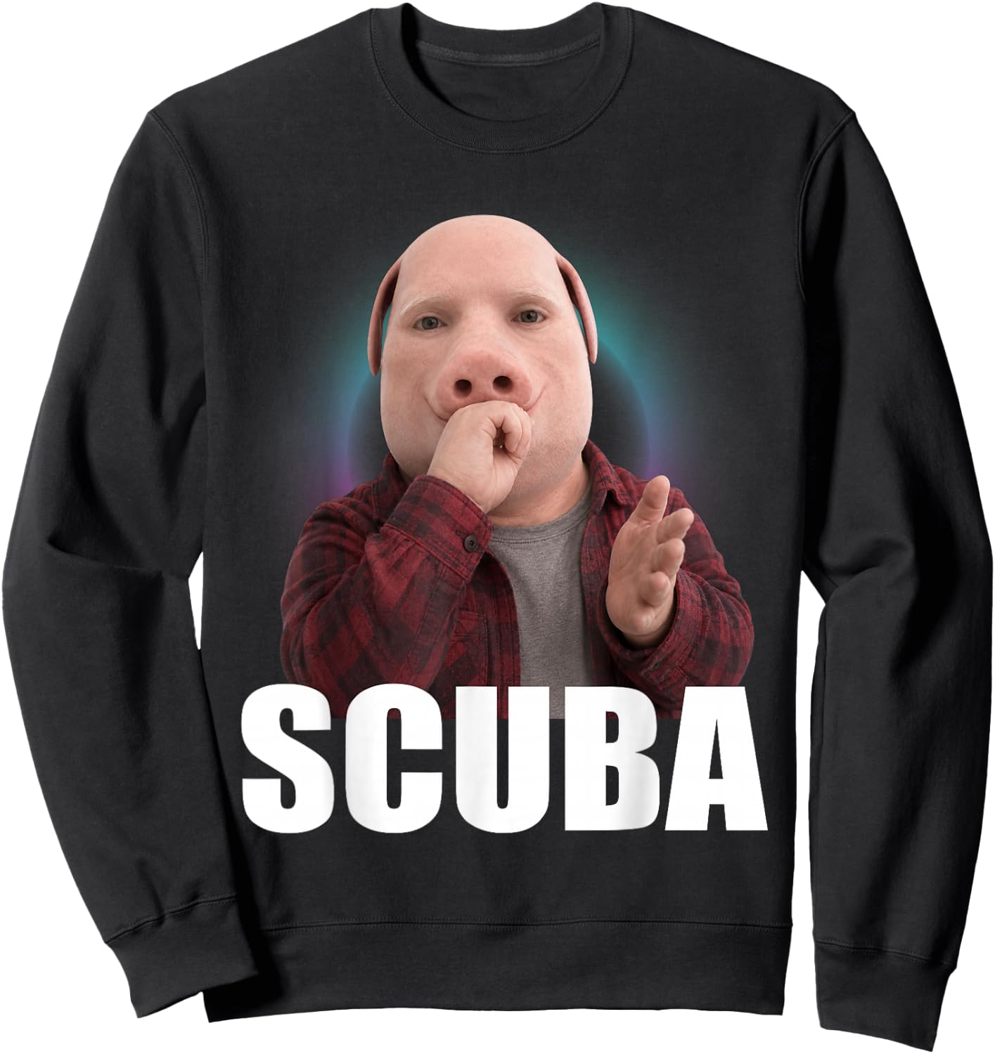 Funny Scuba Dance Meme John Pork BrainRot Sweatshirt - Sweatshirt | Black