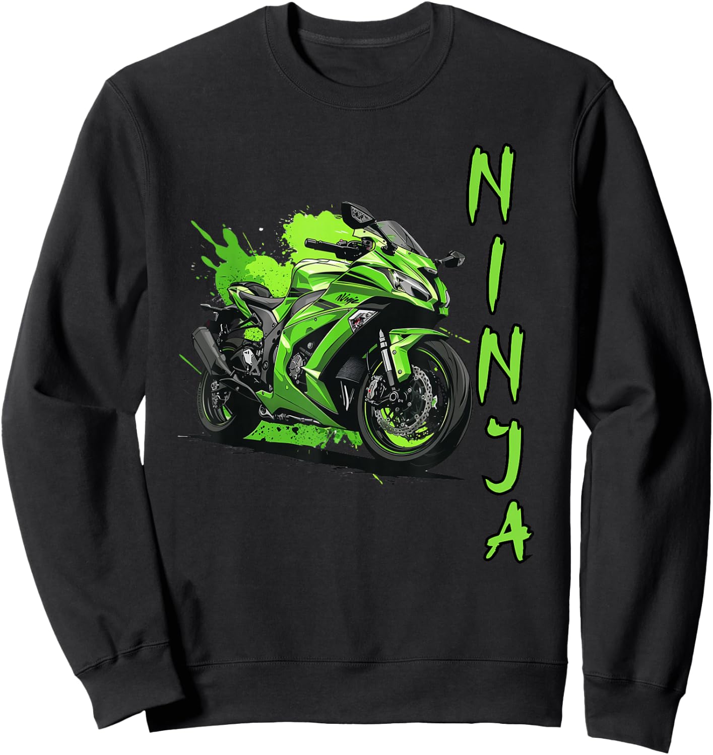 Ninja Motorcycle Sportbike Sweatshirt - Sweatshirt | Black