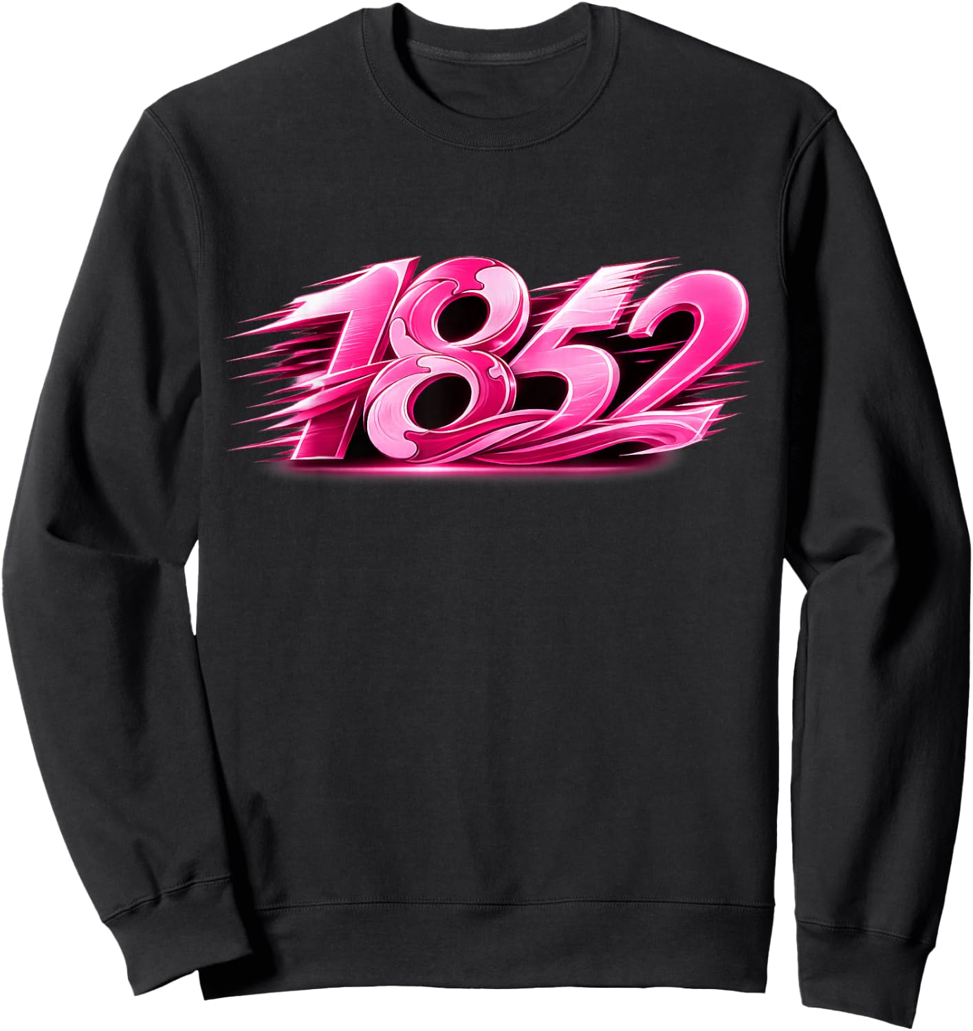 1852 - Pink Sweatshirt - Sweatshirt | Black