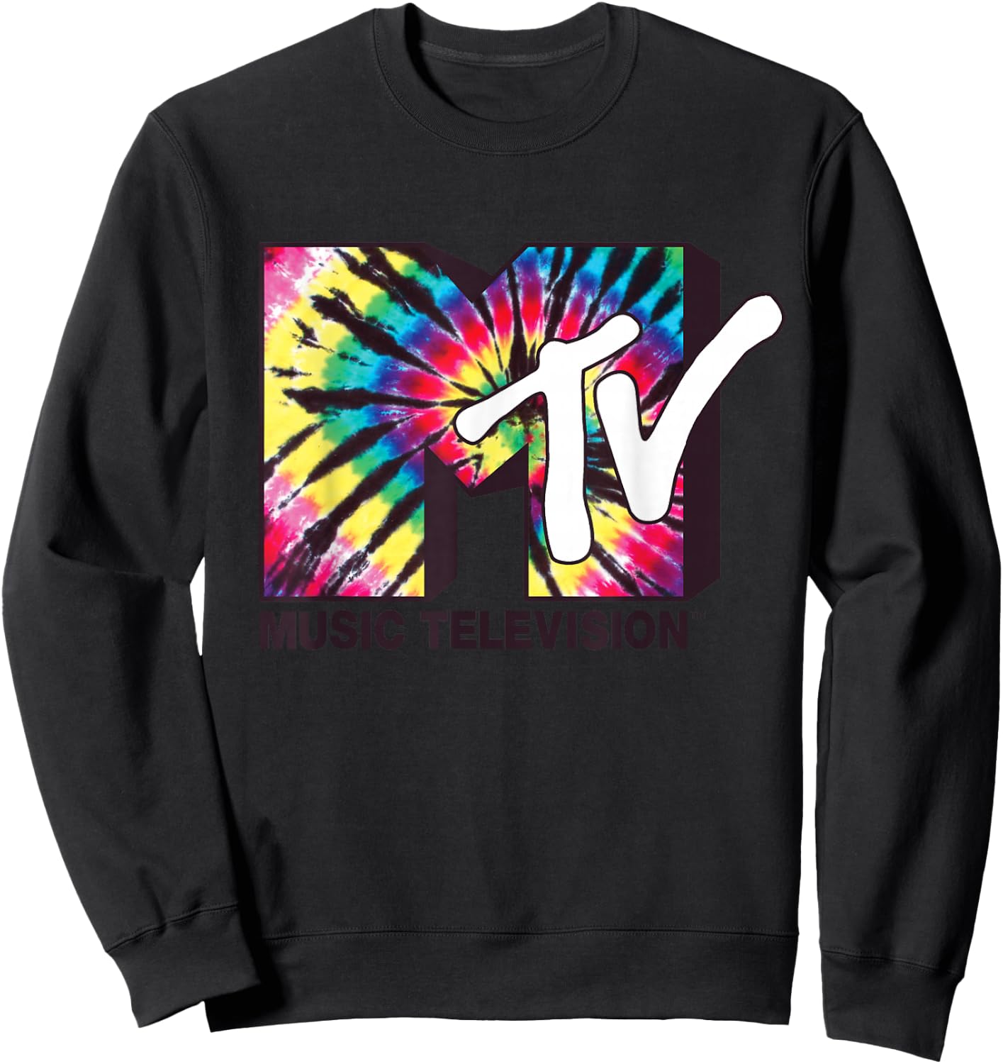 MTV - Tie Dye Logo Sweatshirt - Sweatshirt | Black