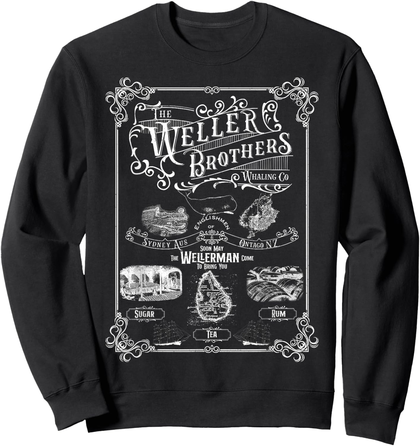 Wellerman Sea Shanty Weller Brothers Soon may the Wellerman Sweatshirt - Sweatshirt | Black