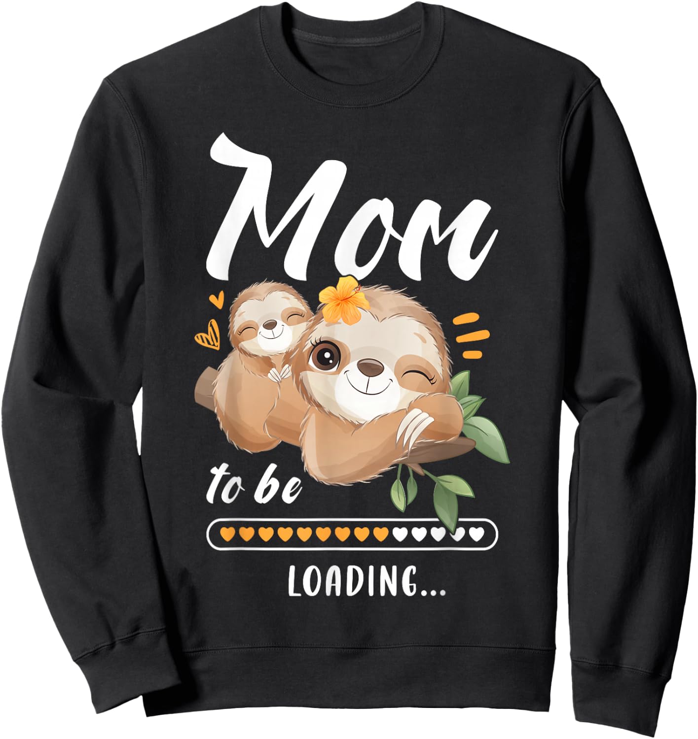 Mummy To Be Baby Announcement Sloths Sweatshirt - Sweatshirt | Black