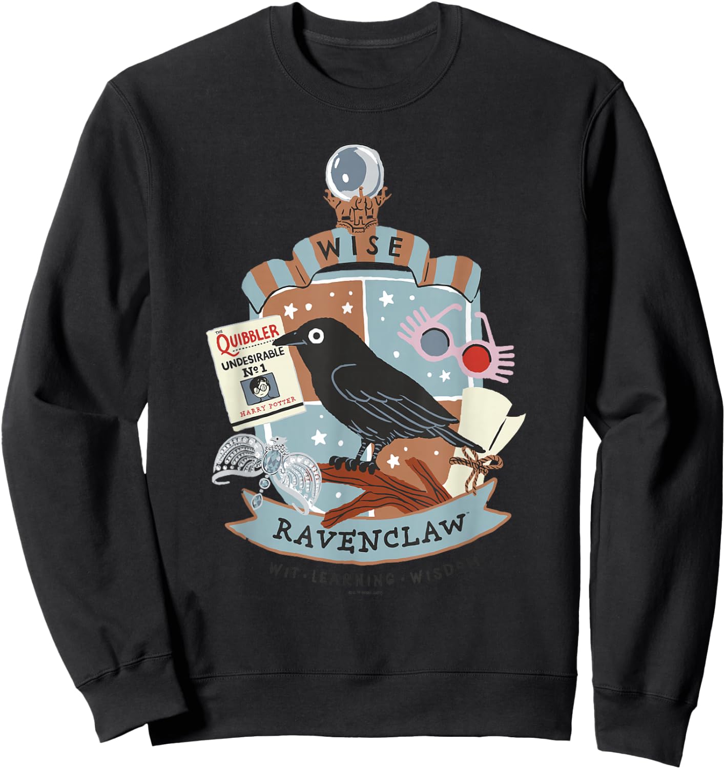 Harry Potter: Deathly Hallows 2 Wise Ravenclaw Badge Sweatshirt - Sweatshirt | Black