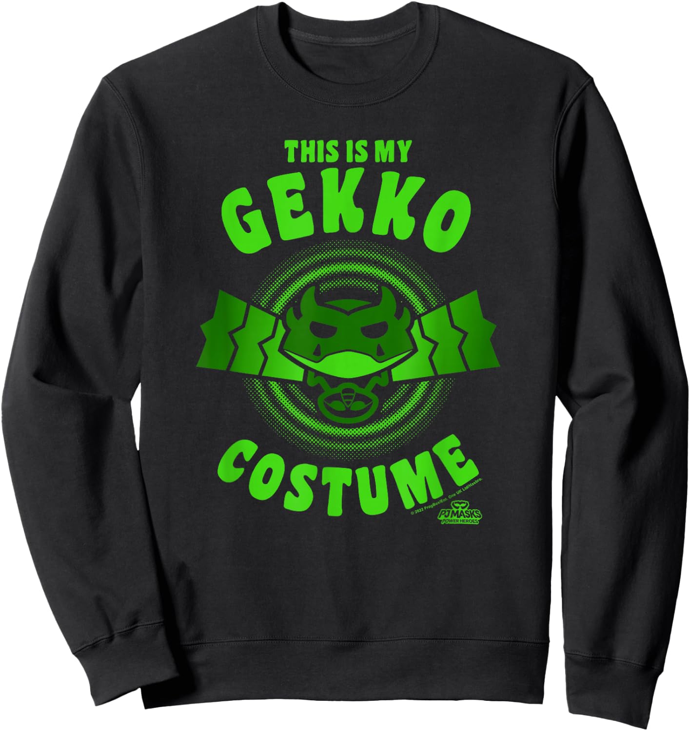 PJ Masks Halloween This is My Gekko Costume Logo Sweatshirt - Sweatshirt | Black