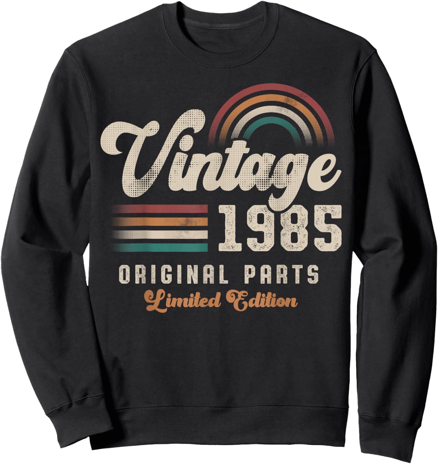 Vintage 1985 Birthday Birth Year 40 Retro Sweatshirt - Sweatshirt | Black