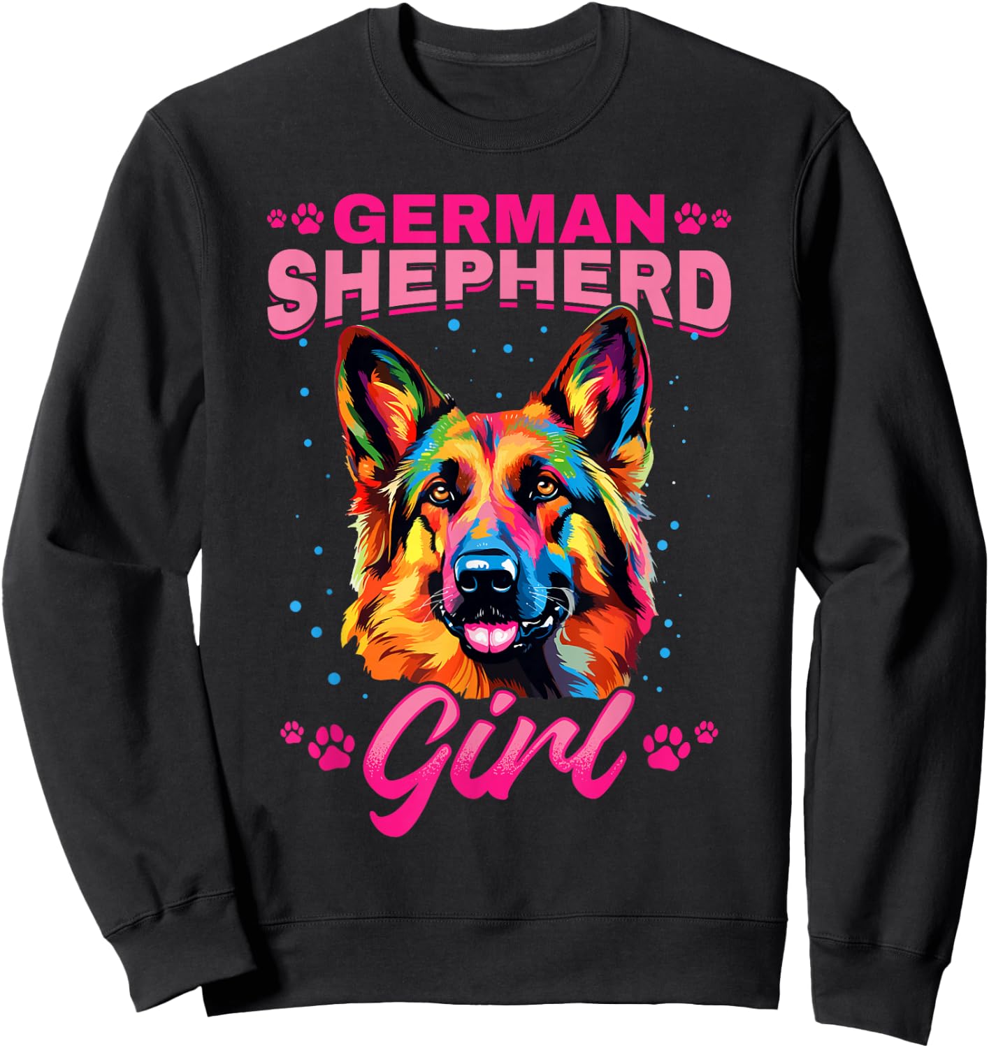 German Shepherd Dog Breed German Shepherd Girl Sweatshirt - Sweatshirt | Black