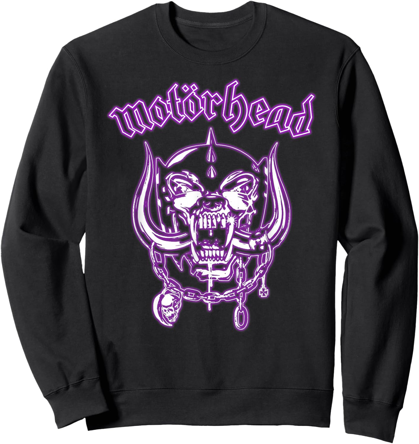 Motörhead Neon Purple Warpig Logo Sweatshirt - Sweatshirt | Black