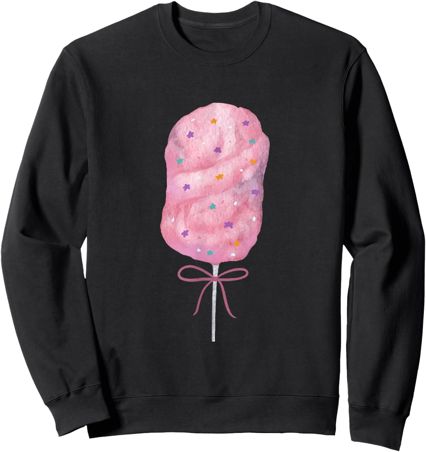 Pink Cotton Candy State Fair Food , black Sweatshirt - Sweatshirt | Black
