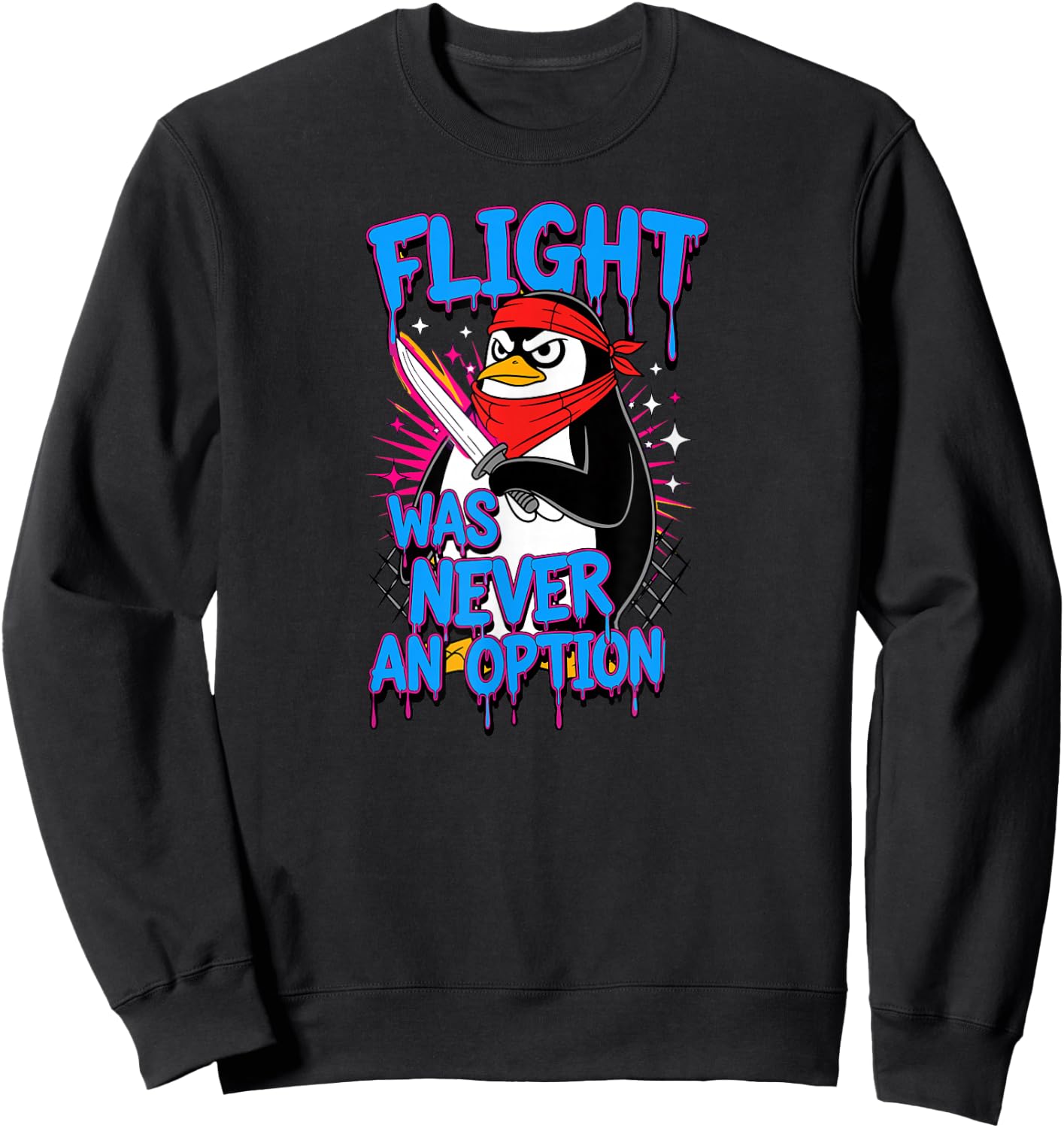 Penguin Lovers Flight was Never an Option Penguin Sweatshirt - Sweatshirt | Black