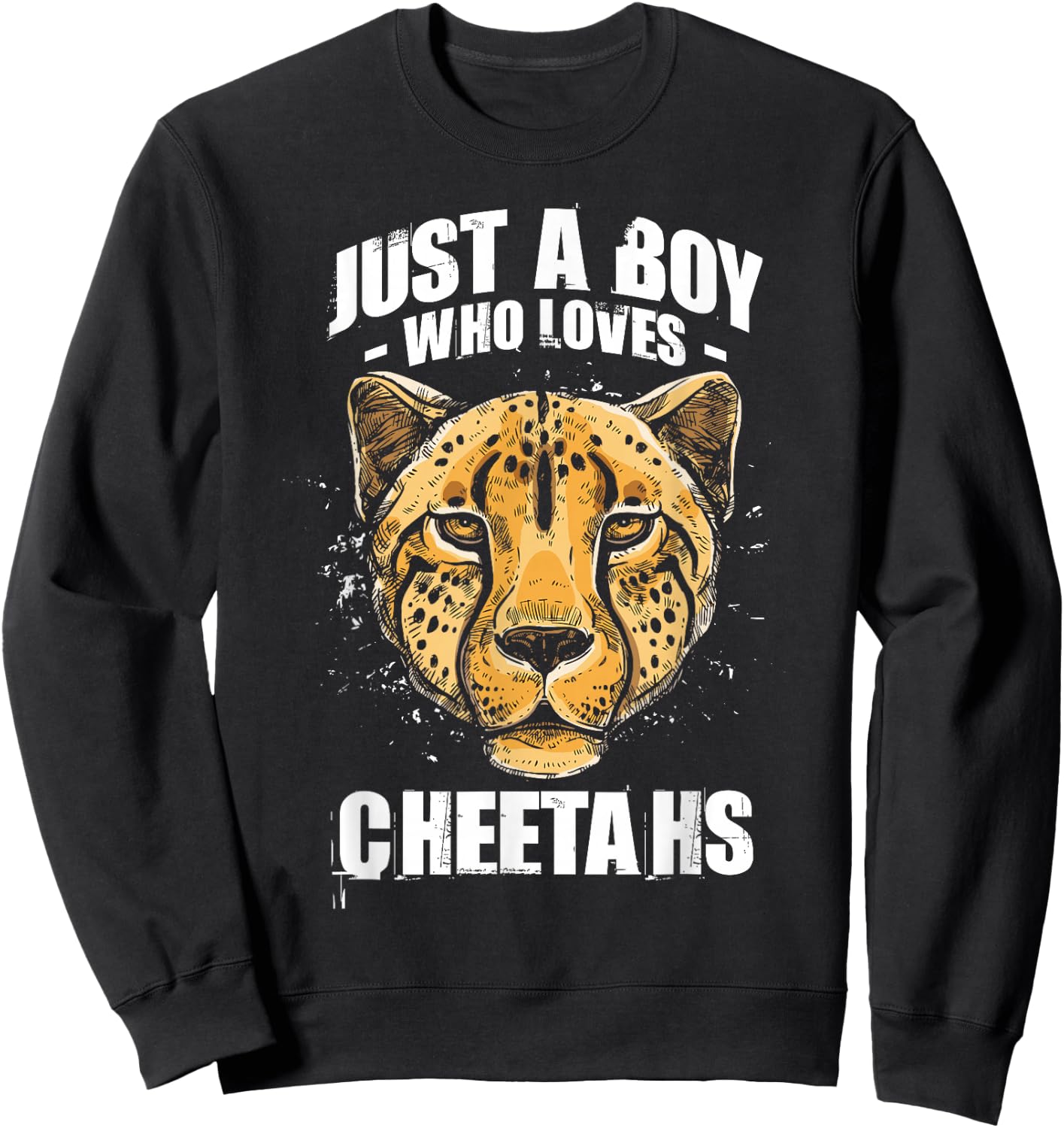 African Wild Animal Cheetah Leopard Safari Kids Boys Sweatshirt - Sweatshirt | Black