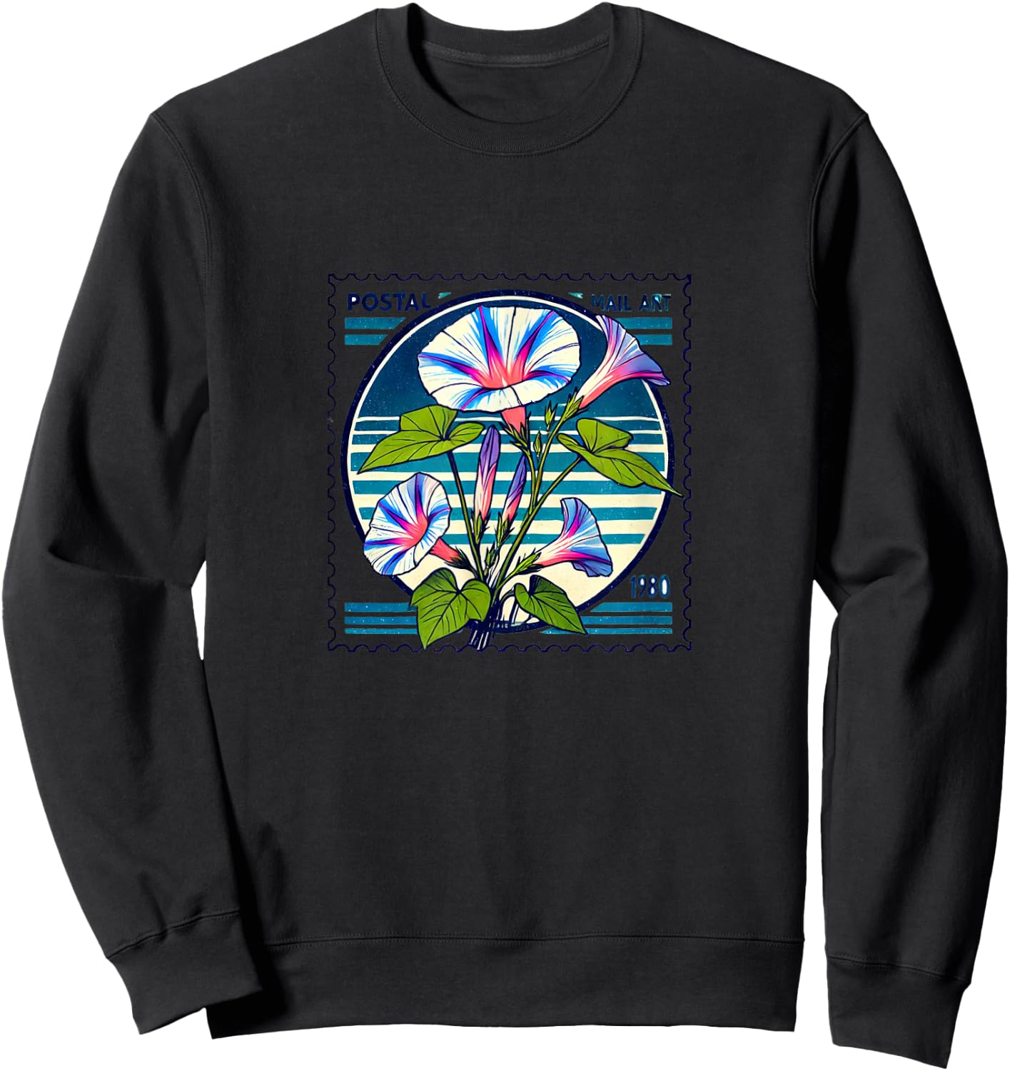 Morning Glory Flower Art Morning Glories Nature Sweatshirt - Sweatshirt | Black