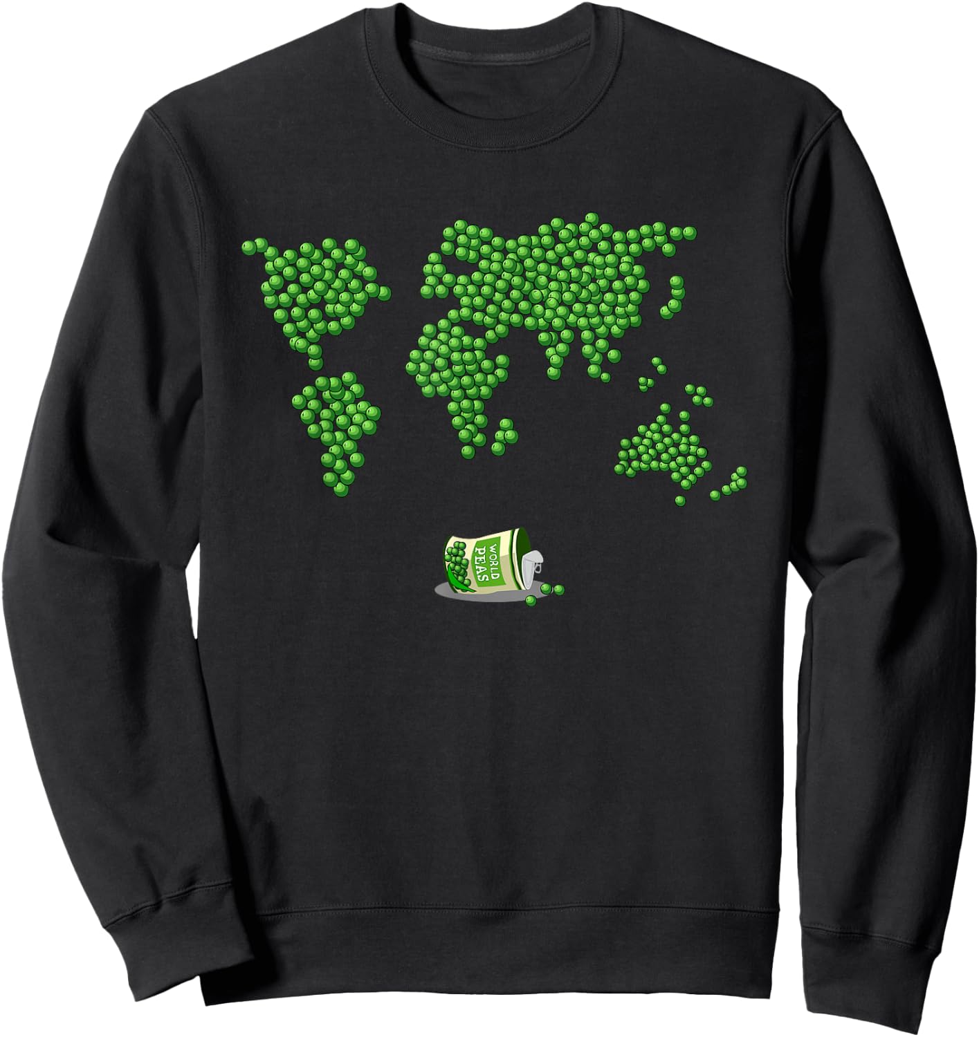 World Peas Pun Gifts Sarcastic Dad Joke Funny Pun Sweatshirt - Sweatshirt | Black