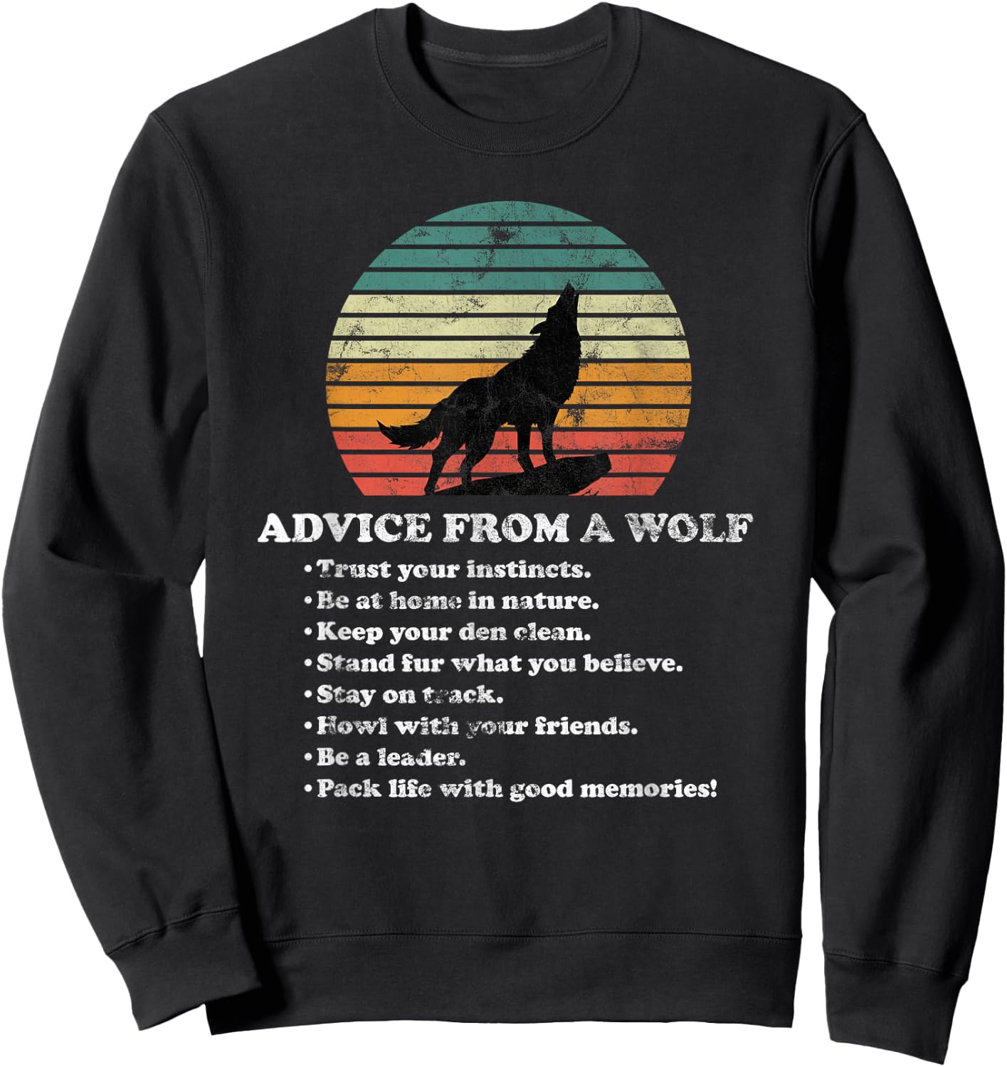 Advice From A Wolf Sweatshirt - Sweatshirt | Black