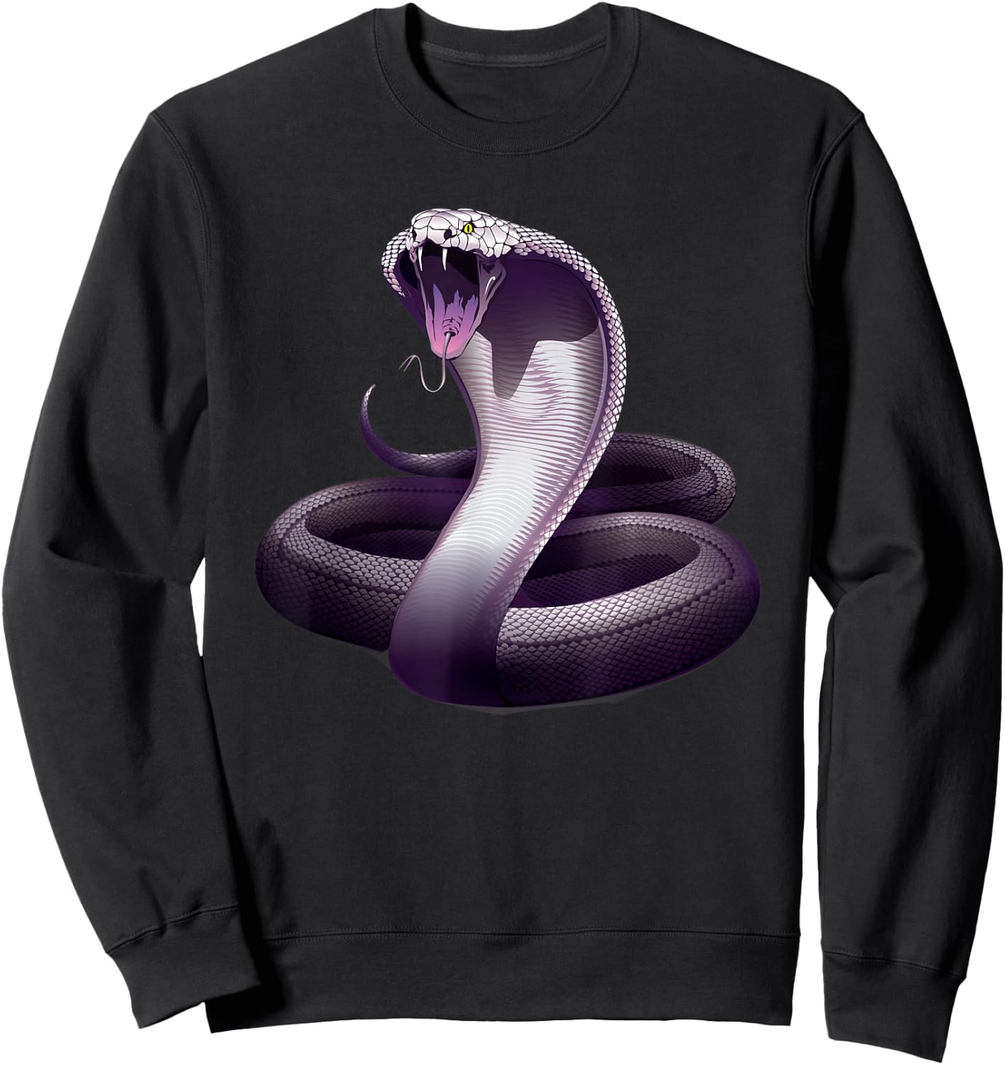 Snake cobra for lover Hissing Distressed Bite Venom Sweatshirt - Sweatshirt | Black