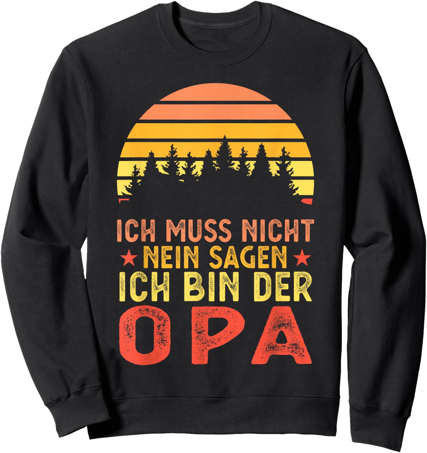 Ich bin der Opa Papa Familie Sweatshirt - Sweatshirt | Black