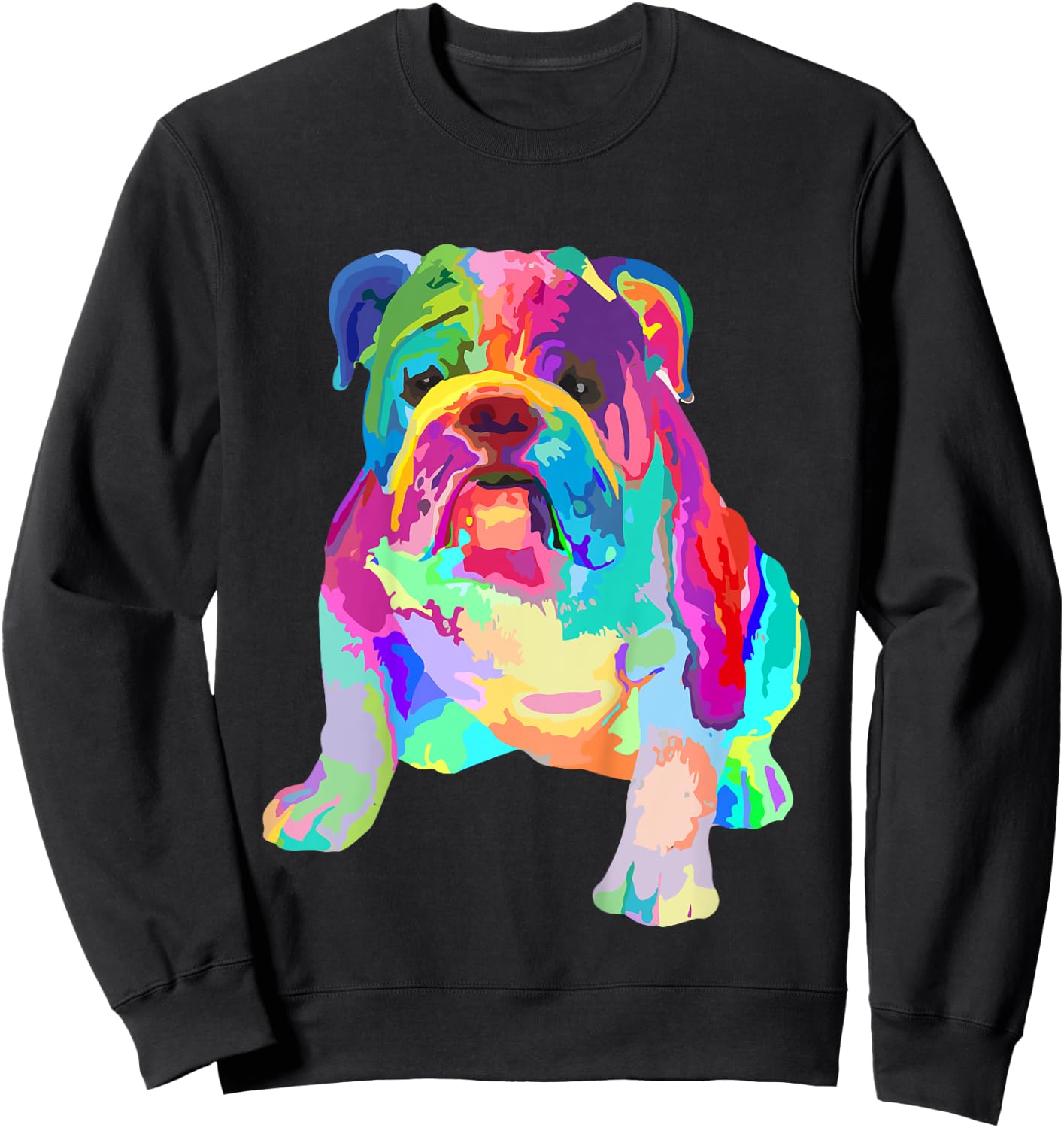 Boys Colorful Cool Girls Shirts English Bulldog Kids Sweatshirt - Sweatshirt | Black