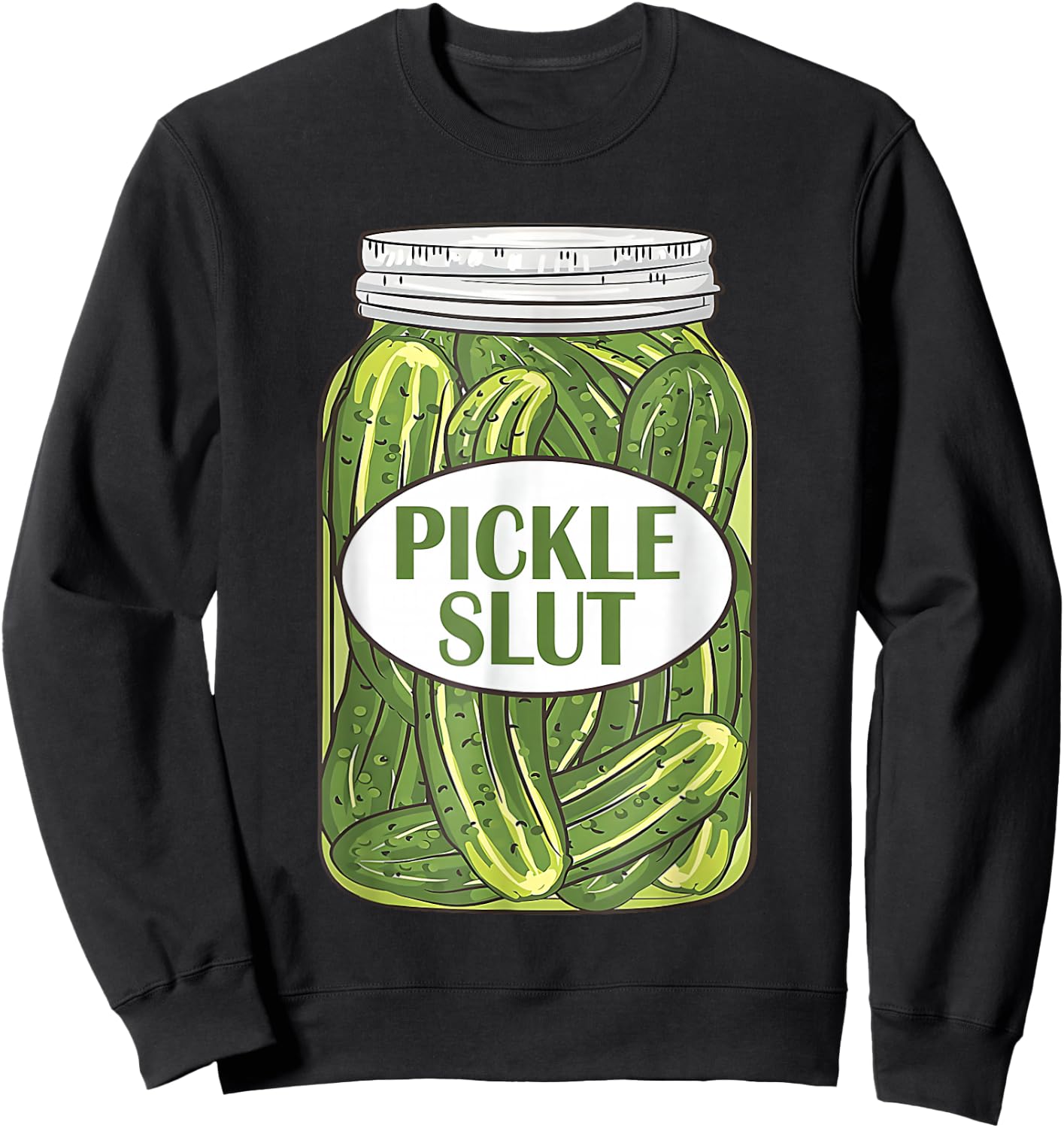 Pickle Funny Tin Cucumber , black Sweatshirt - Sweatshirt | Black