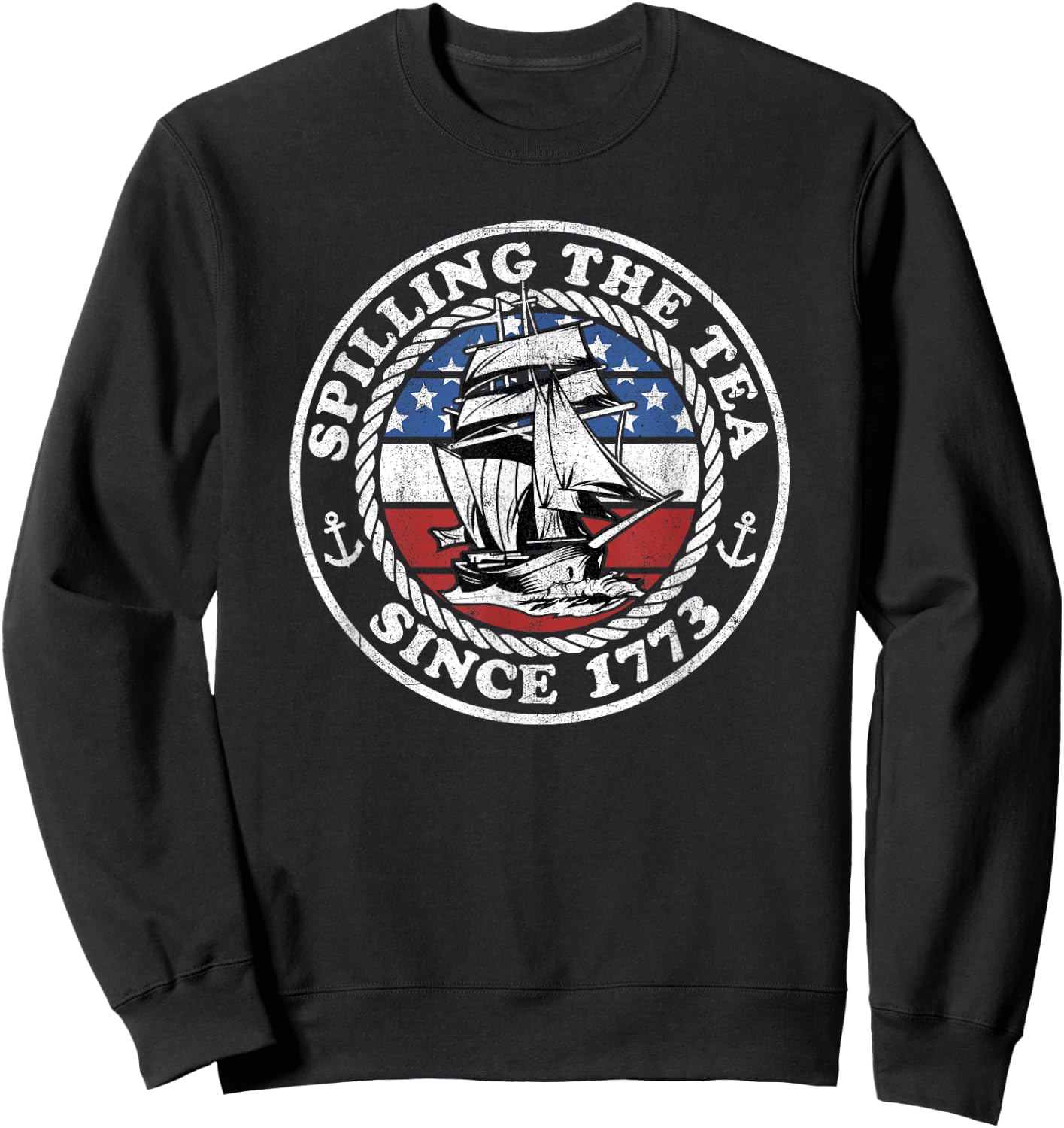 Spilling The Tea Since 1773 Funny US History Teacher Boston Sweatshirt - Sweatshirt | Black