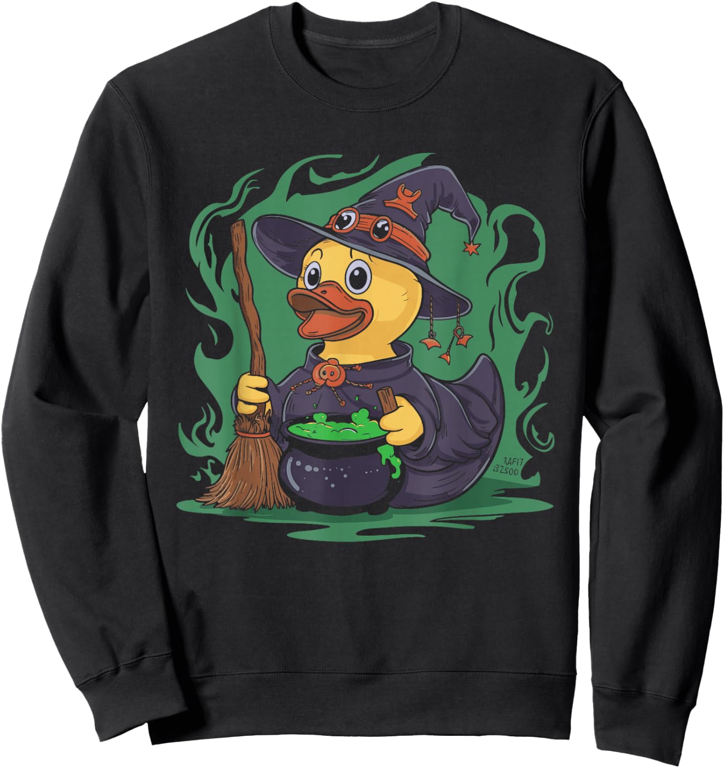 Rubber Duck Witch Rubber Duckie Costume Party Sweatshirt - Sweatshirt | Black