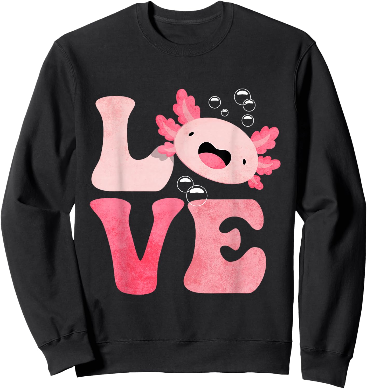 Axolotl LOVE Sweatshirt - Sweatshirt | Black