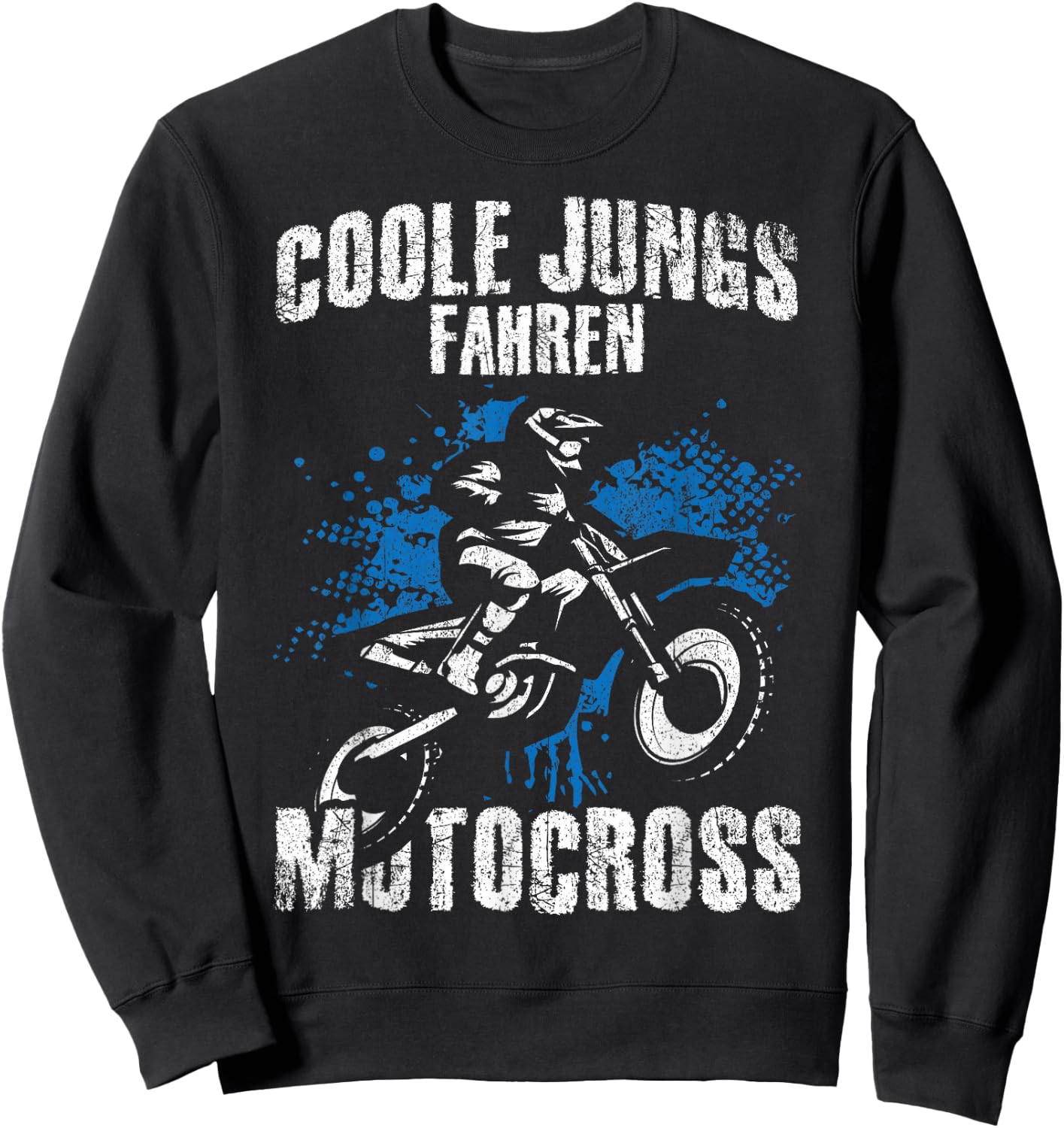 Coole Boys Driving Motocross - Dirt Biker Children's , black, s Sweatshirt - Sweatshirt | Black