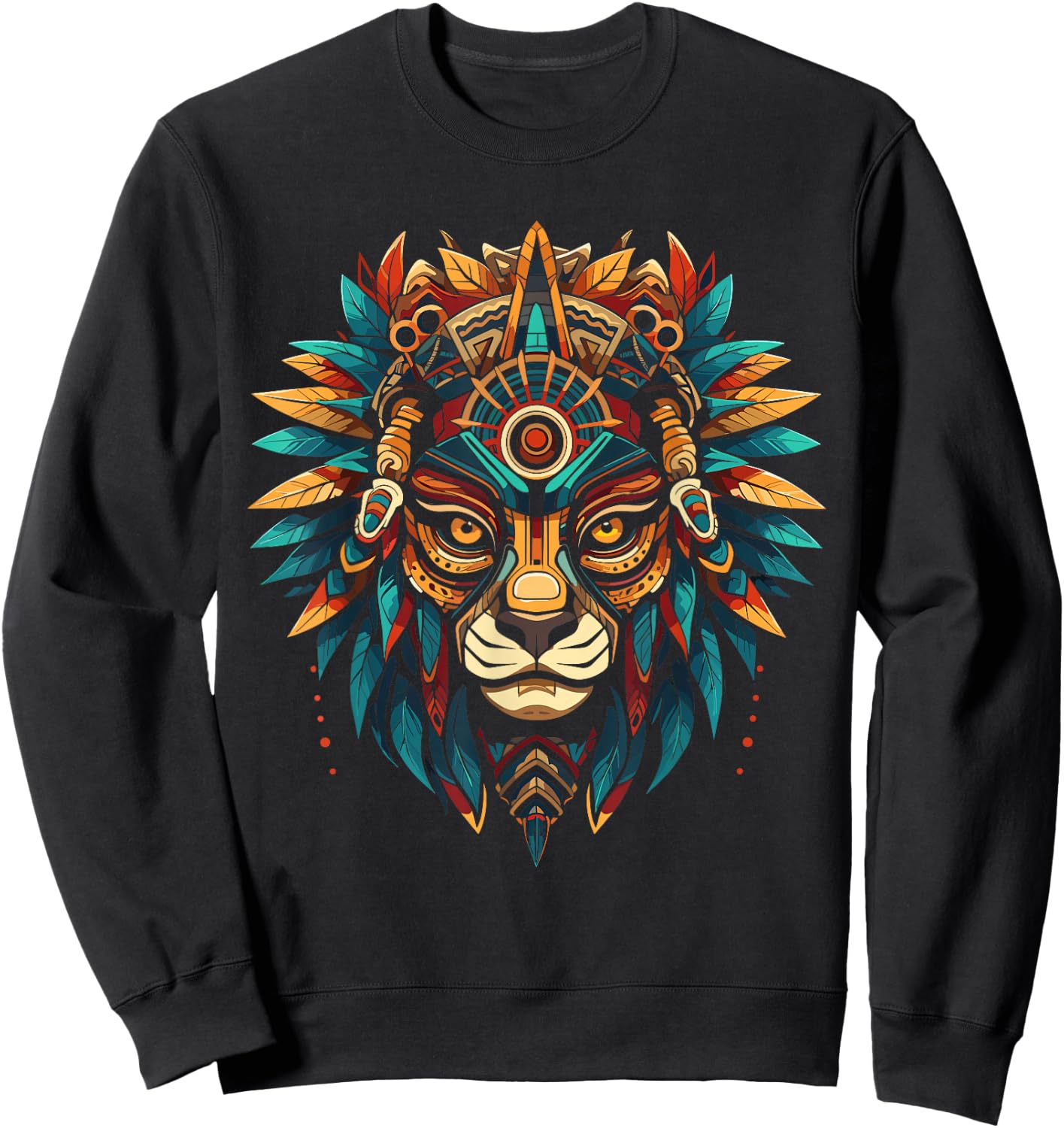Aztec Jaguar Warrior Aztec Culture Mayan Indigenous Sweatshirt - Sweatshirt | Black