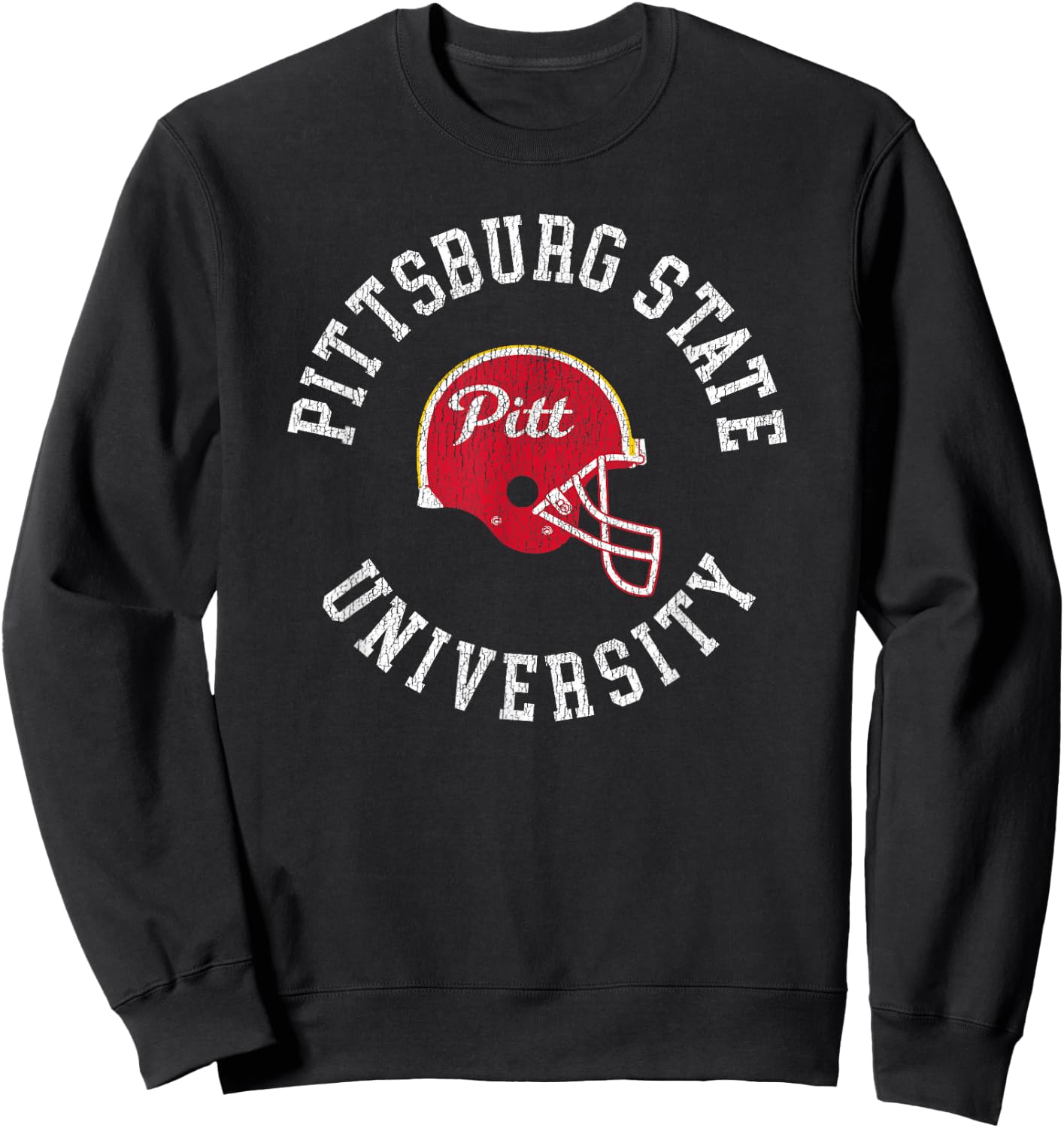 Vintage Pitt State Gorillas Football Retro Helmet Sweatshirt - Sweatshirt | Black