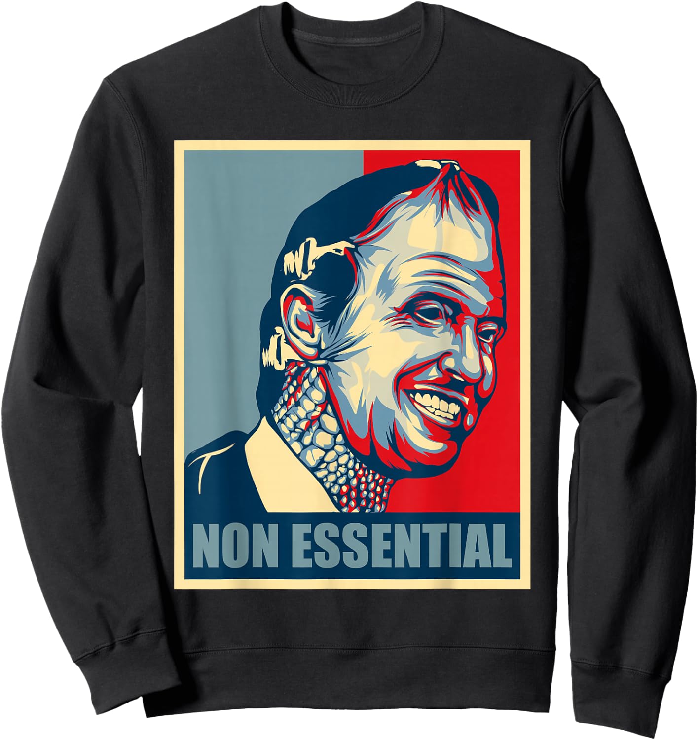 Funny Meme Anti Gavin Newsom Non Essential Lizard man Sweatshirt - Sweatshirt | Black