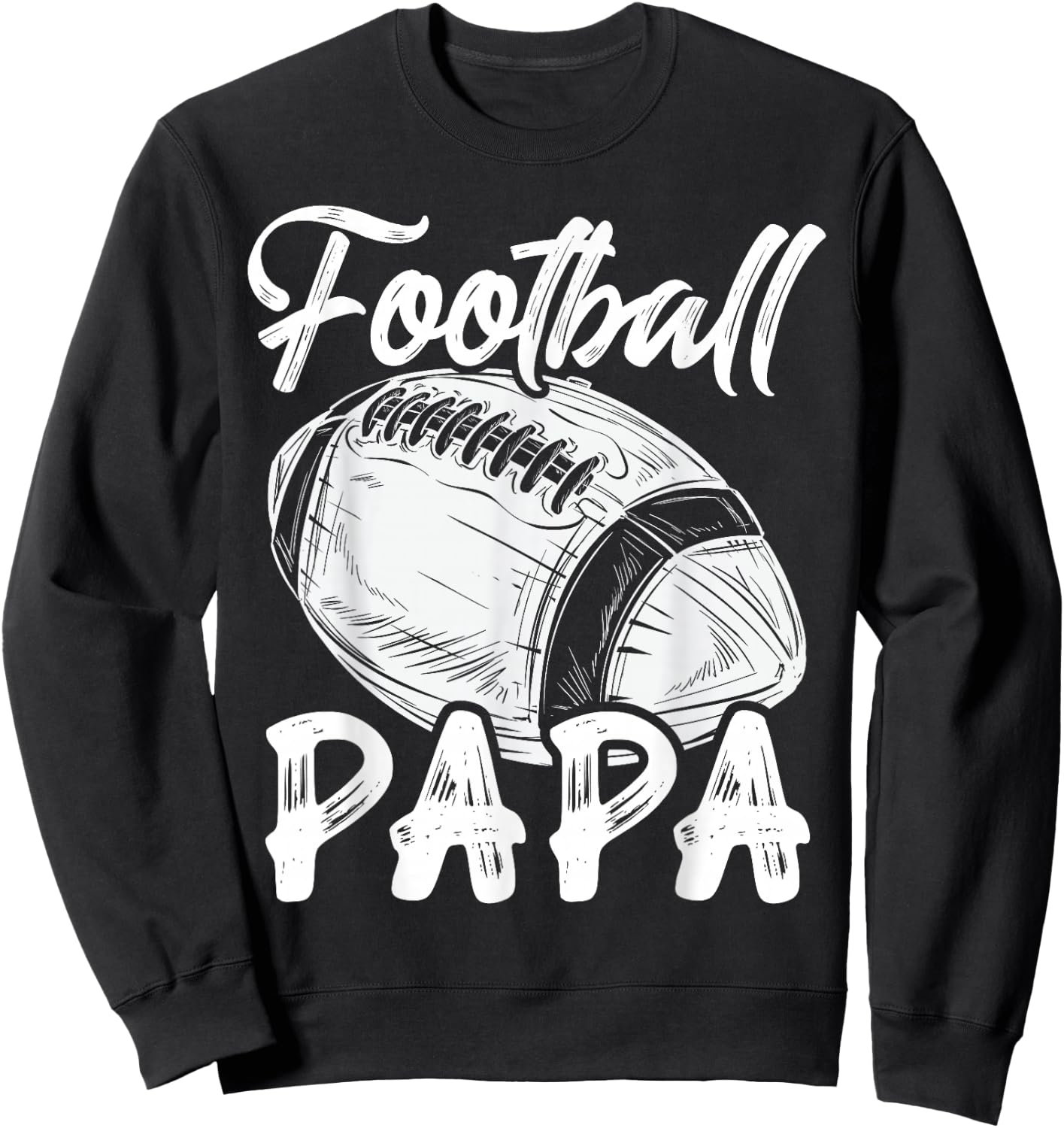 Football Papa Family Matching Players Fathers Day Sweatshirt - Sweatshirt | Black