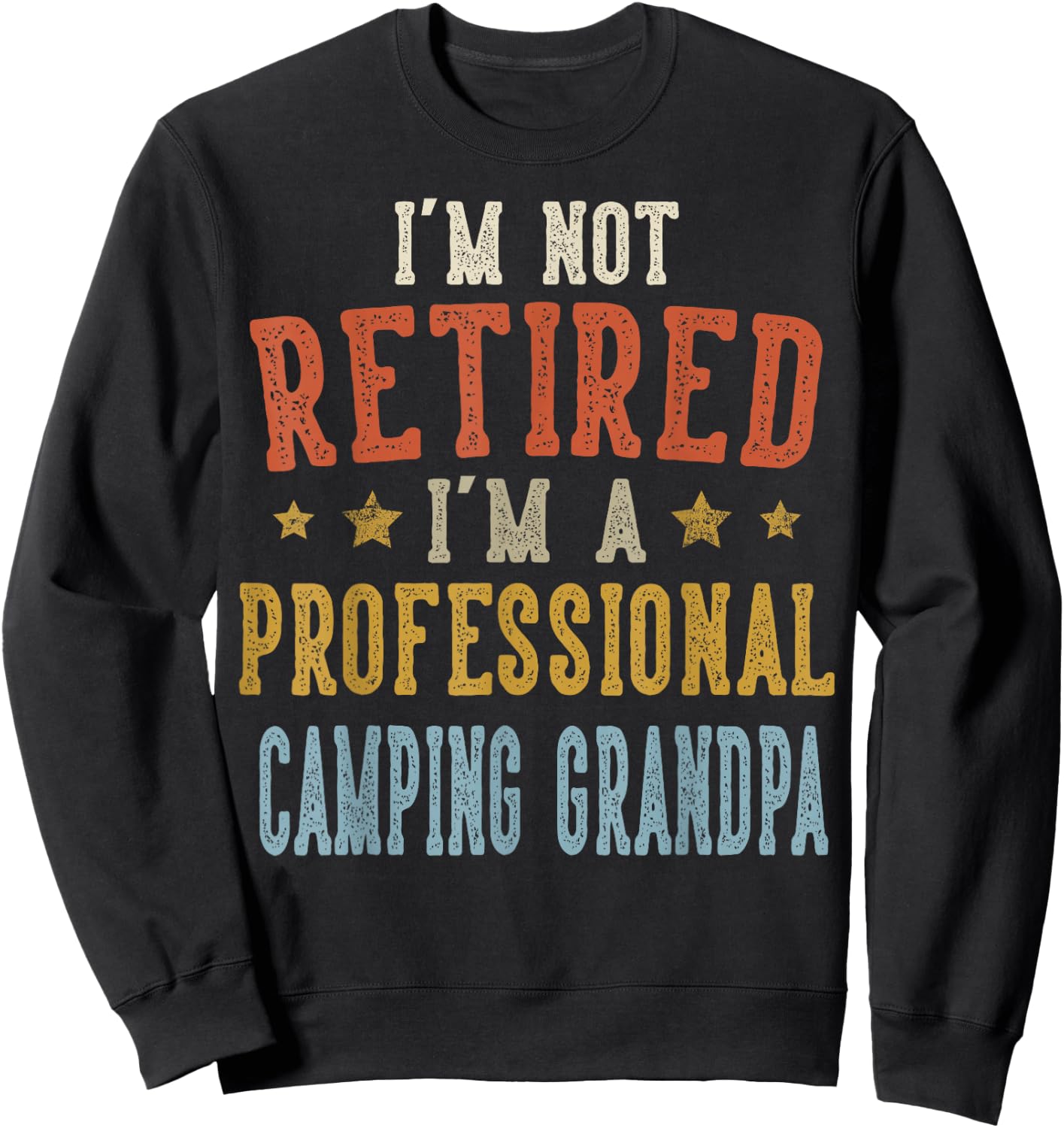 I'm A Professional Camping Grandpa Funny Fathers Day Sweatshirt - Sweatshirt | Black