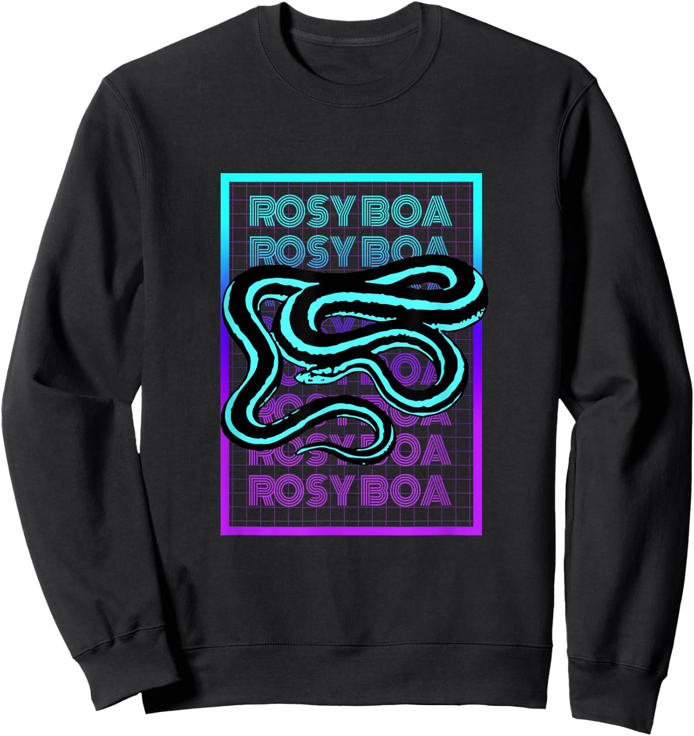 Rosy Boa Snake Vintage Retro Rosy Boa Sweatshirt - Sweatshirt | Black