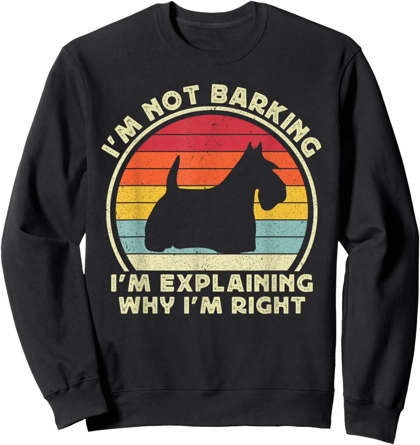 Funny Scottish Terrier Dog Women Kids Scotty Scottie Sweatshirt - Sweatshirt | Black