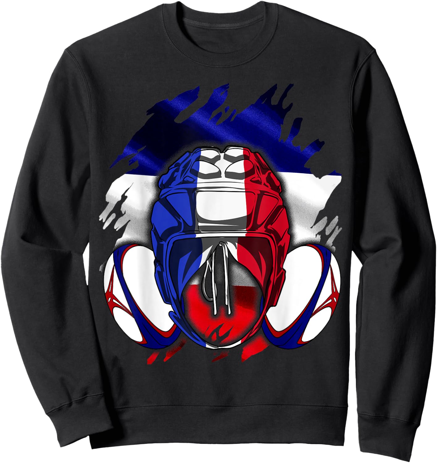 Rugby Shirt Player Child Man Flag Rooster Men Women , Black, S Sweatshirt - Sweatshirt | Black