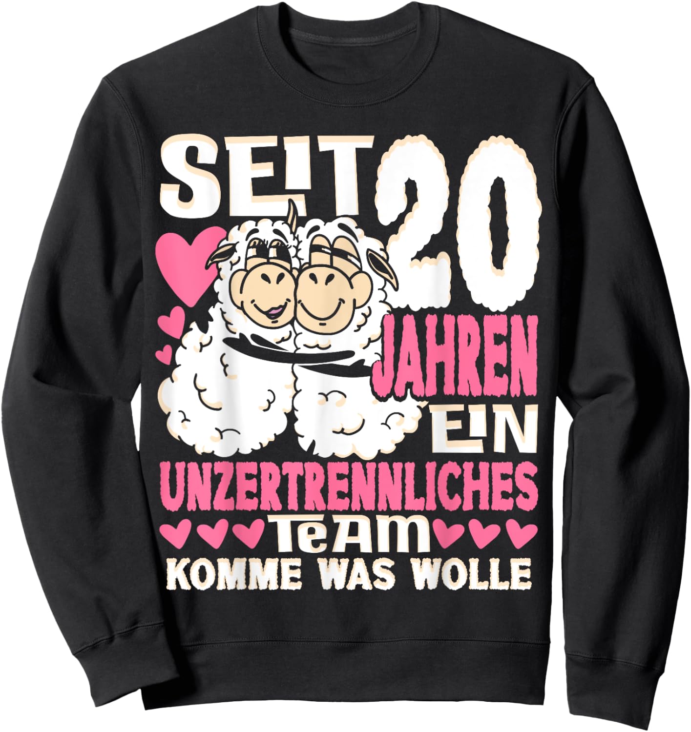 Porzellanhochzeit 20 Jahre Verheiratet Hochzeitstag Sweatshirt - Sweatshirt | Black