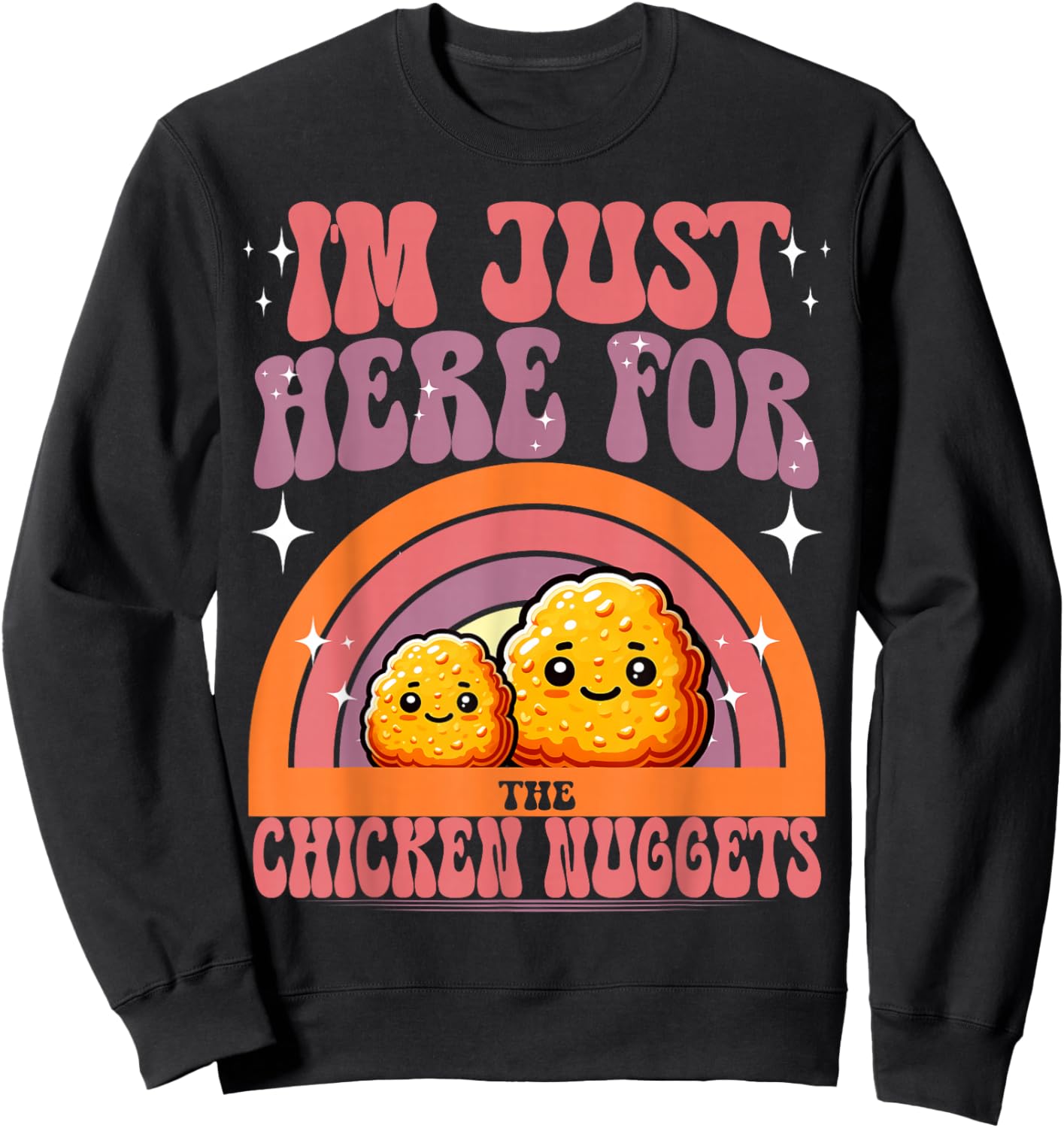 Chicken Nuggets Kawaii Sweatshirt - Sweatshirt | Black