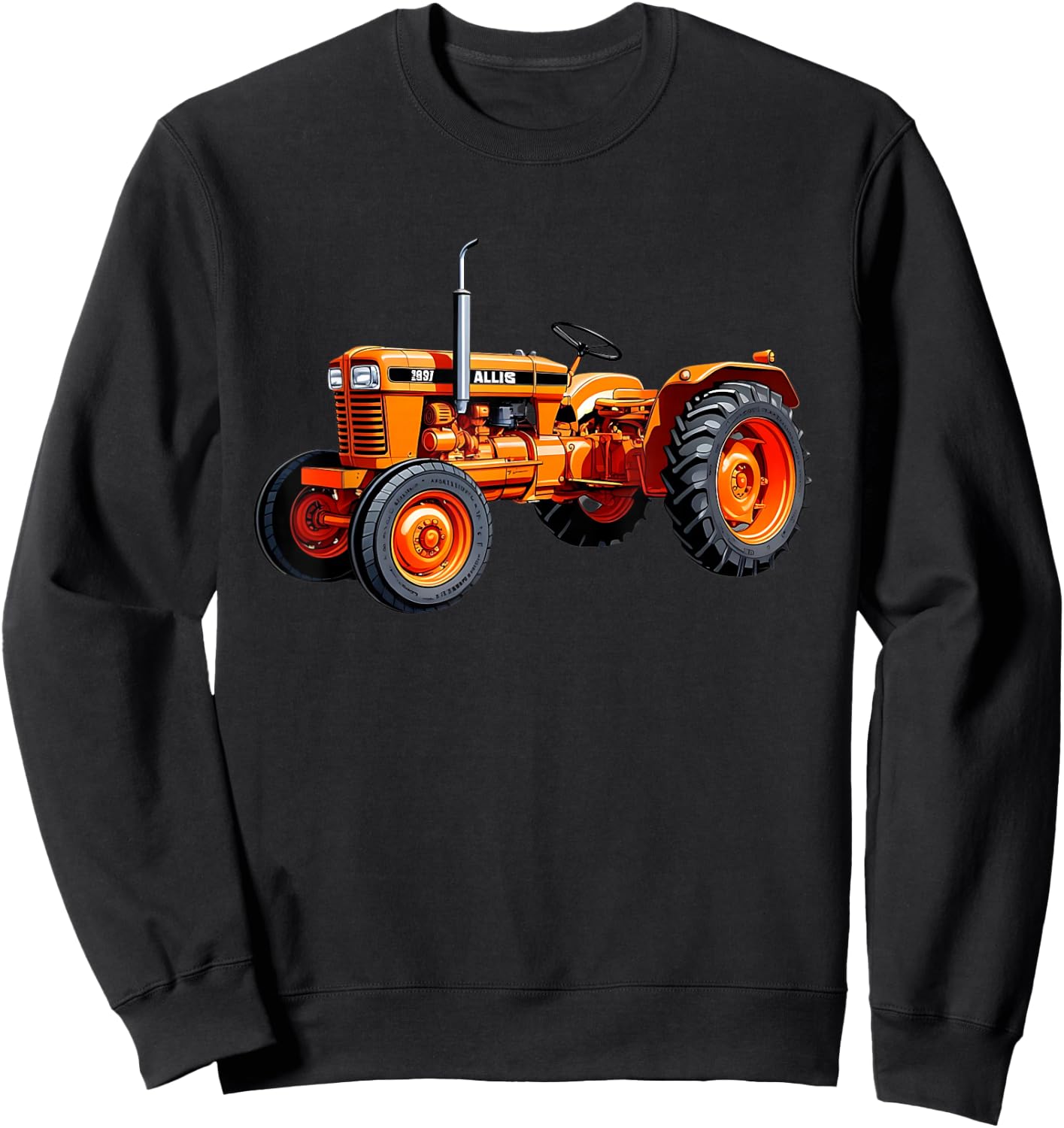 Classic Orange Tractor Retro Farming Design Sweatshirt - Sweatshirt | Black