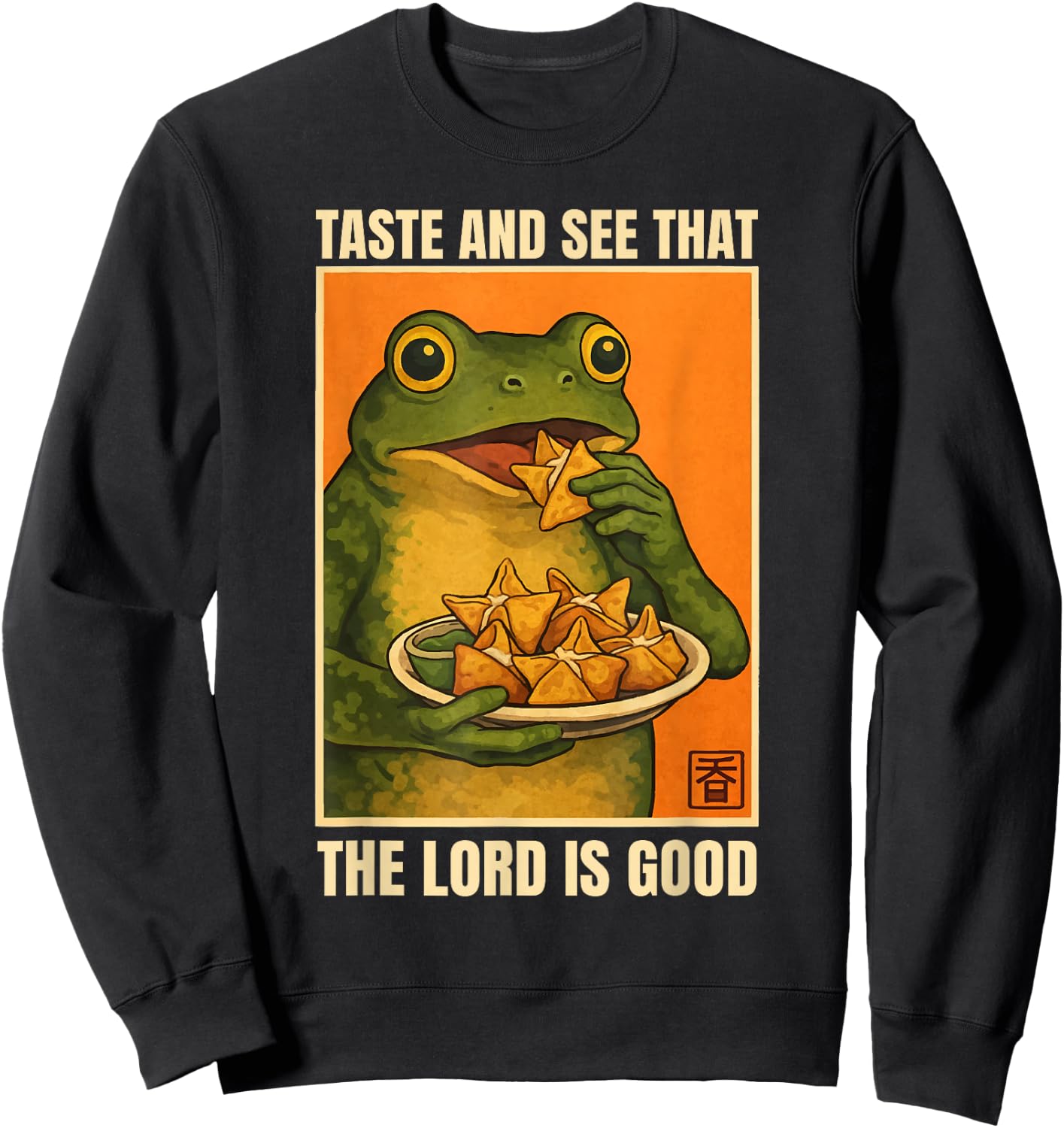 Funny Crab Rangoon Goon Lover Sweatshirt - Sweatshirt | Black