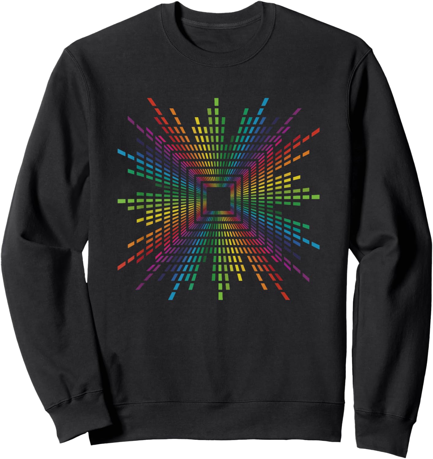 Soundwave Equalizer Music DJ Audio Wave Look Rainbow Sweatshirt - Sweatshirt | Black