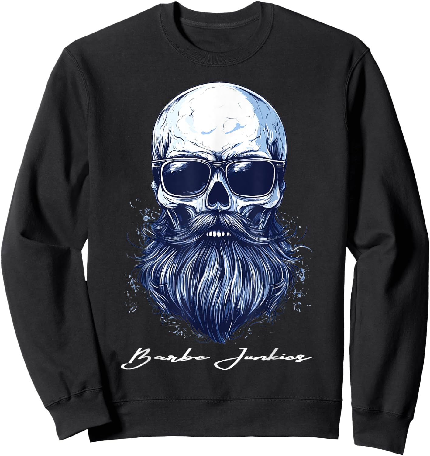 Beard Bearded Skull Skull Gift , Black, S Sweatshirt - Sweatshirt | Black